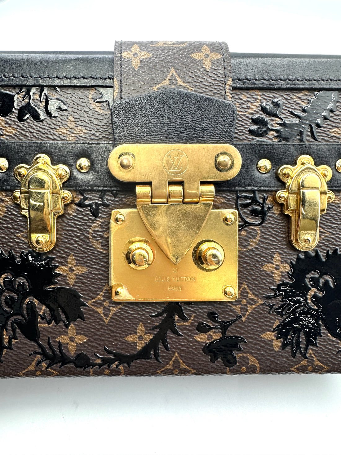 Louis Vuitton Limited Edition Petite Malle Monogram Blossom Shoulder Bag LV2343