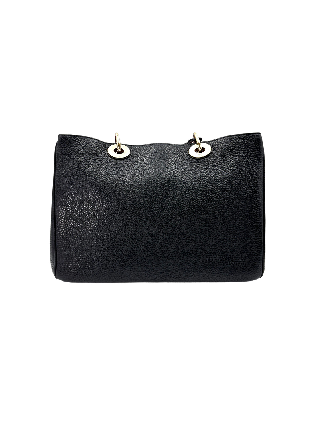 Christian Dior Diorissimo Black Leather Large Size Handle Bag DR633