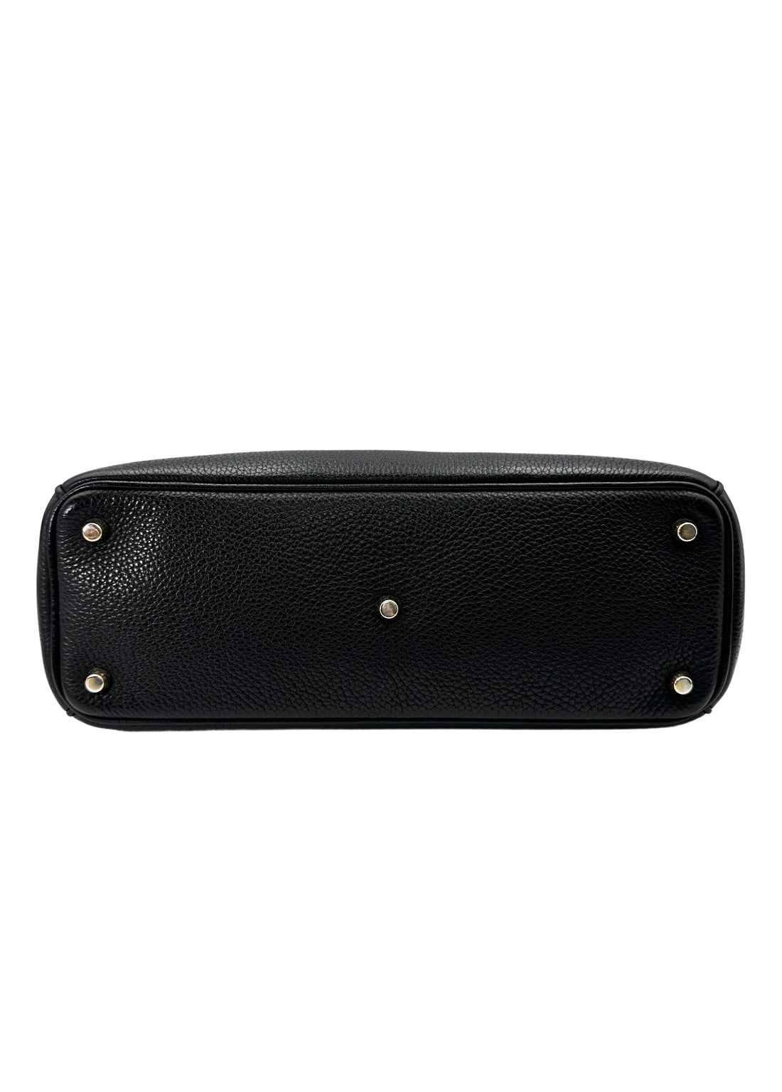 Christian Dior Diorissimo Black Leather Large Size Handle Bag DR633