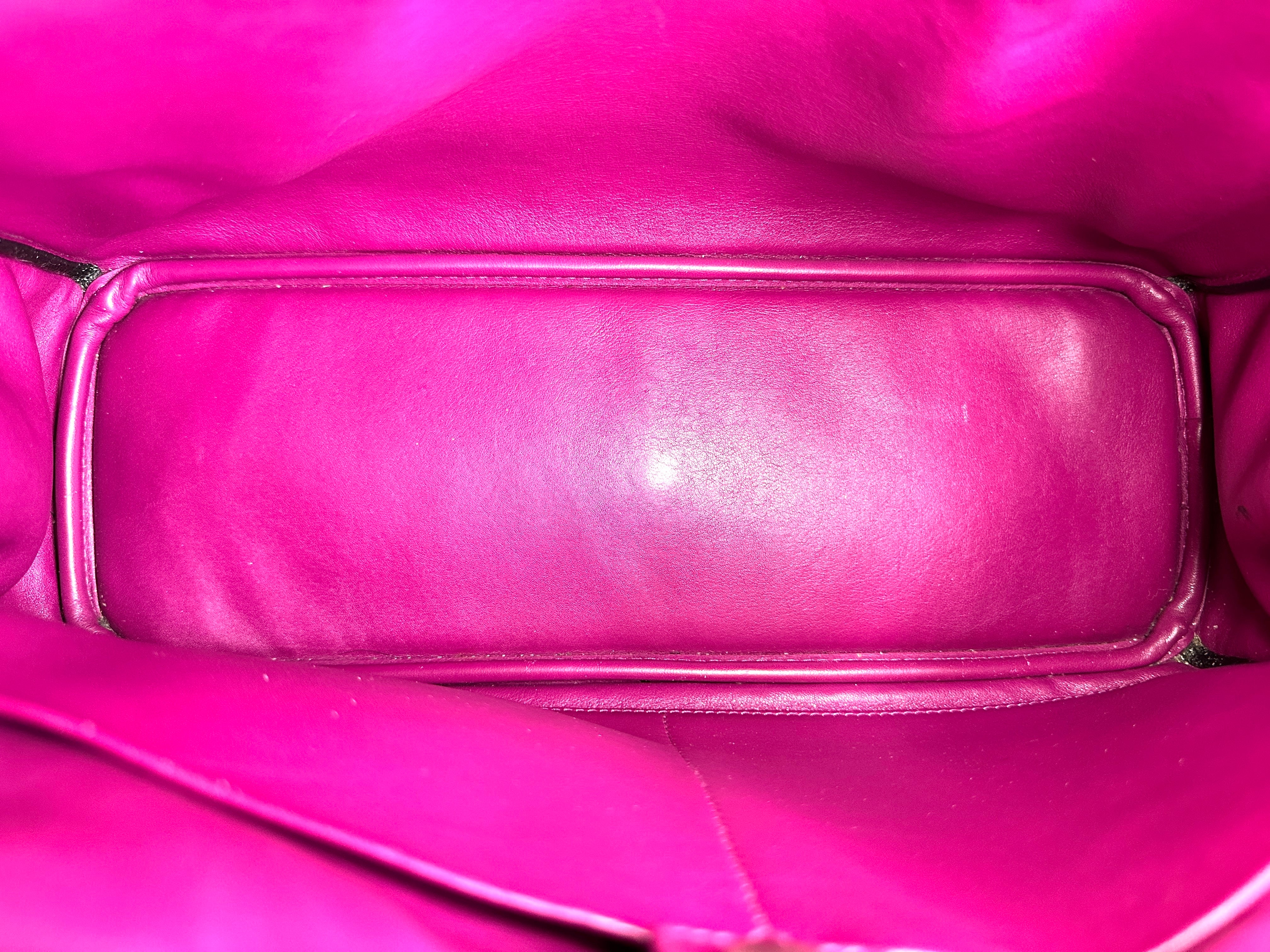 Christian Dior Diorissimo Black Leather Large Size Handle Bag DR633