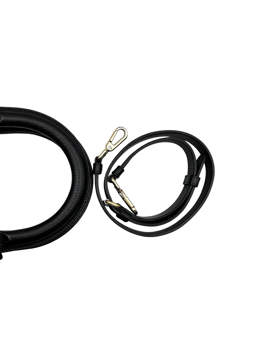 Christian Dior Diorissimo Black Leather Large Size Handle Bag DR633
