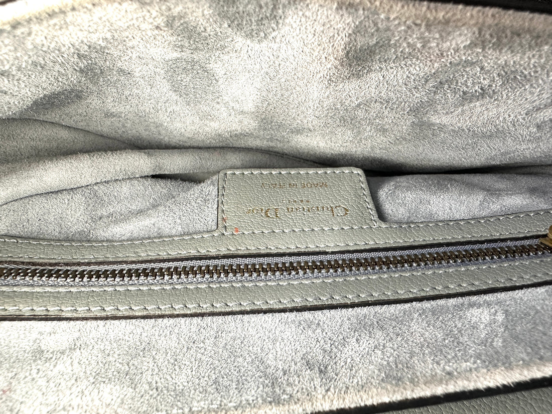 Christian Dior Blue Leather Medium Size Saddle Bag DR630
