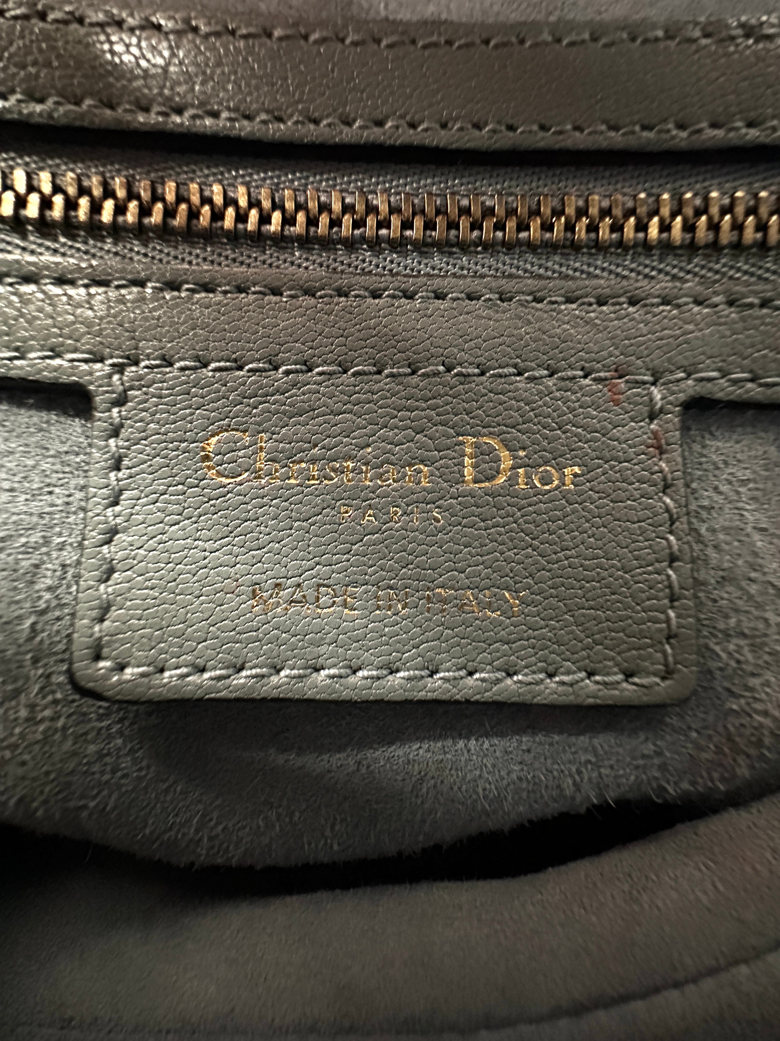 Christian Dior Blue Leather Medium Size Saddle Bag DR630