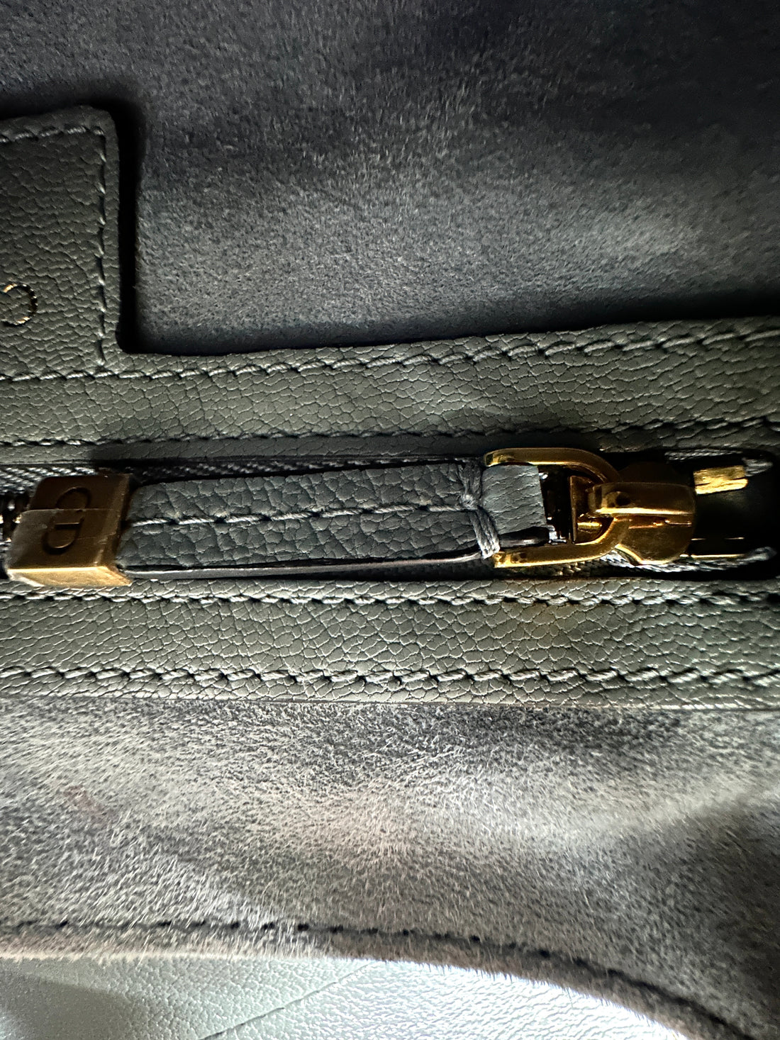 Christian Dior Blue Leather Medium Size Saddle Bag DR630