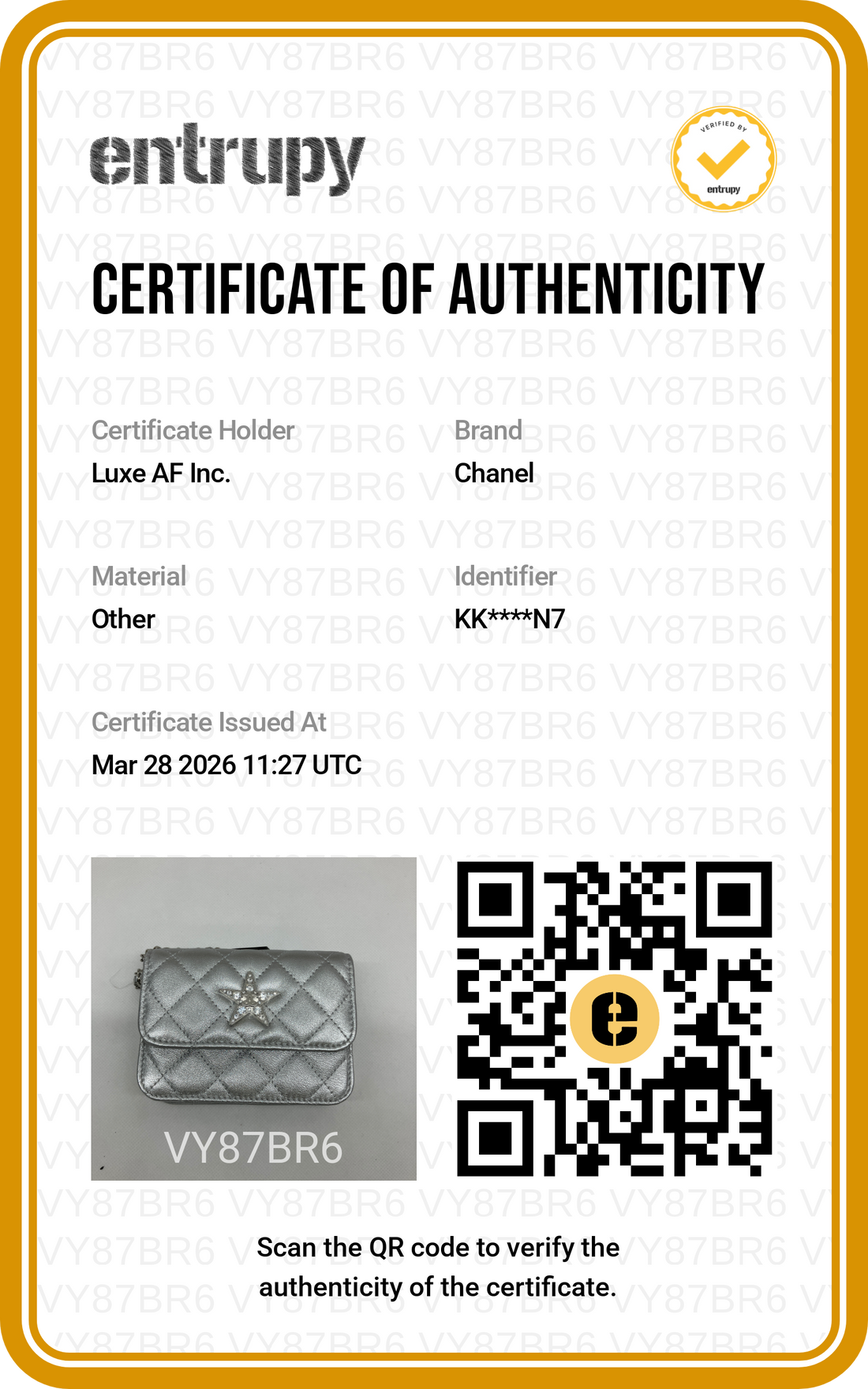 Chanel 24C Silver Quilted Star Crystal CC Mini Flap Bag(KK***N7) IRIS119