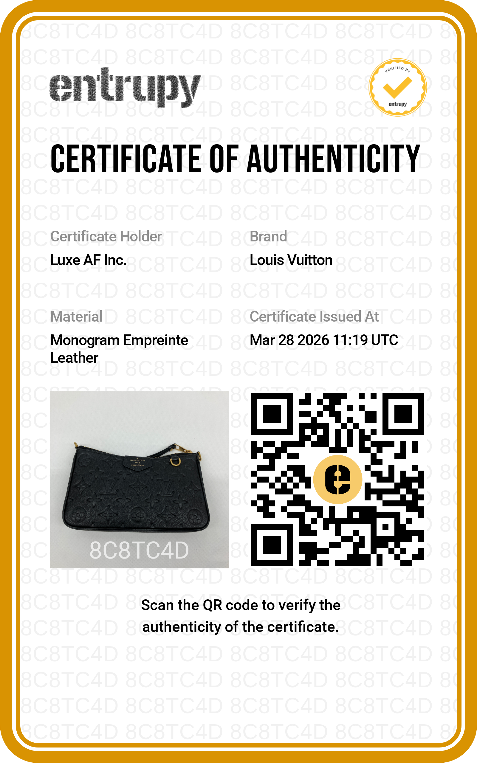 Louis Vuitton Easy Pouch On Strap Black Monogram Empreinte Leather Pouch LV2346