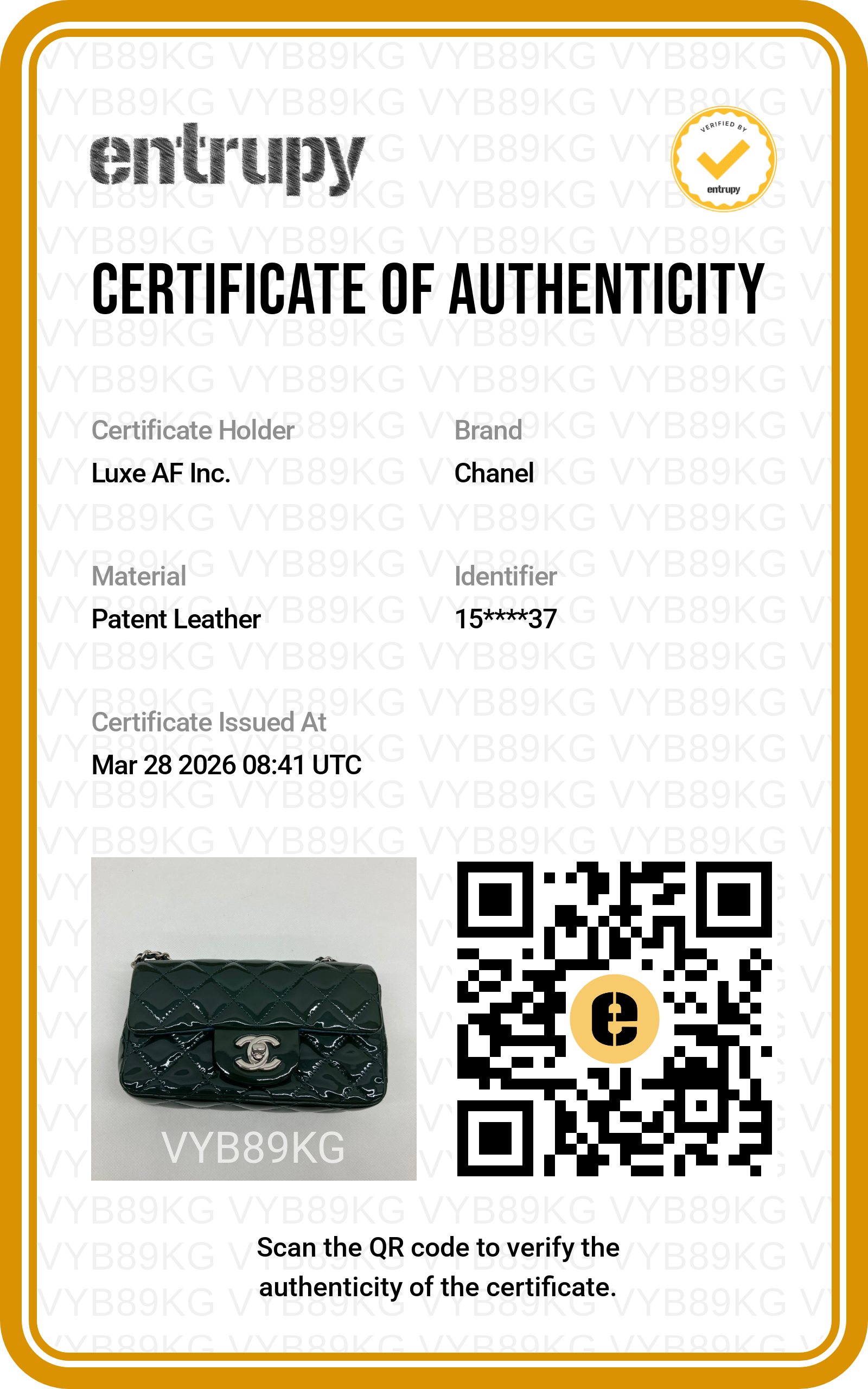 Chanel Classic Flap Green Quilted Patent Leather Mini Square Shoulder Bag(15***37) IRIS117