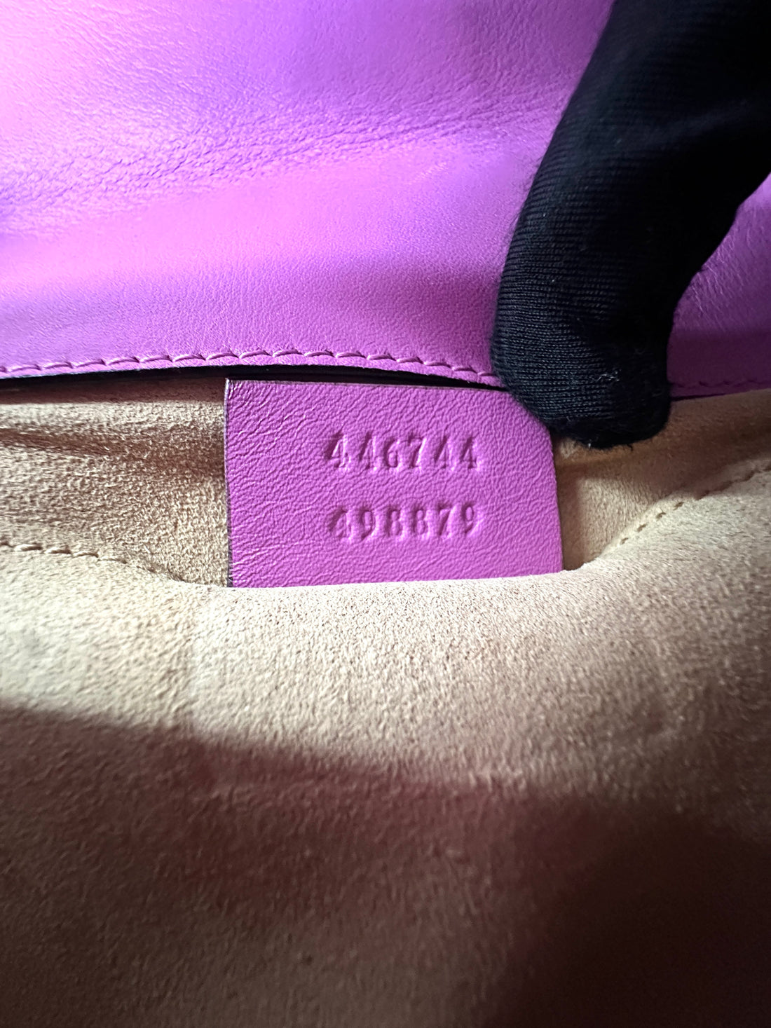 Gucci GG Marmont Purple Chevron Matelasse Leather Chain Shoulder Bag GG821