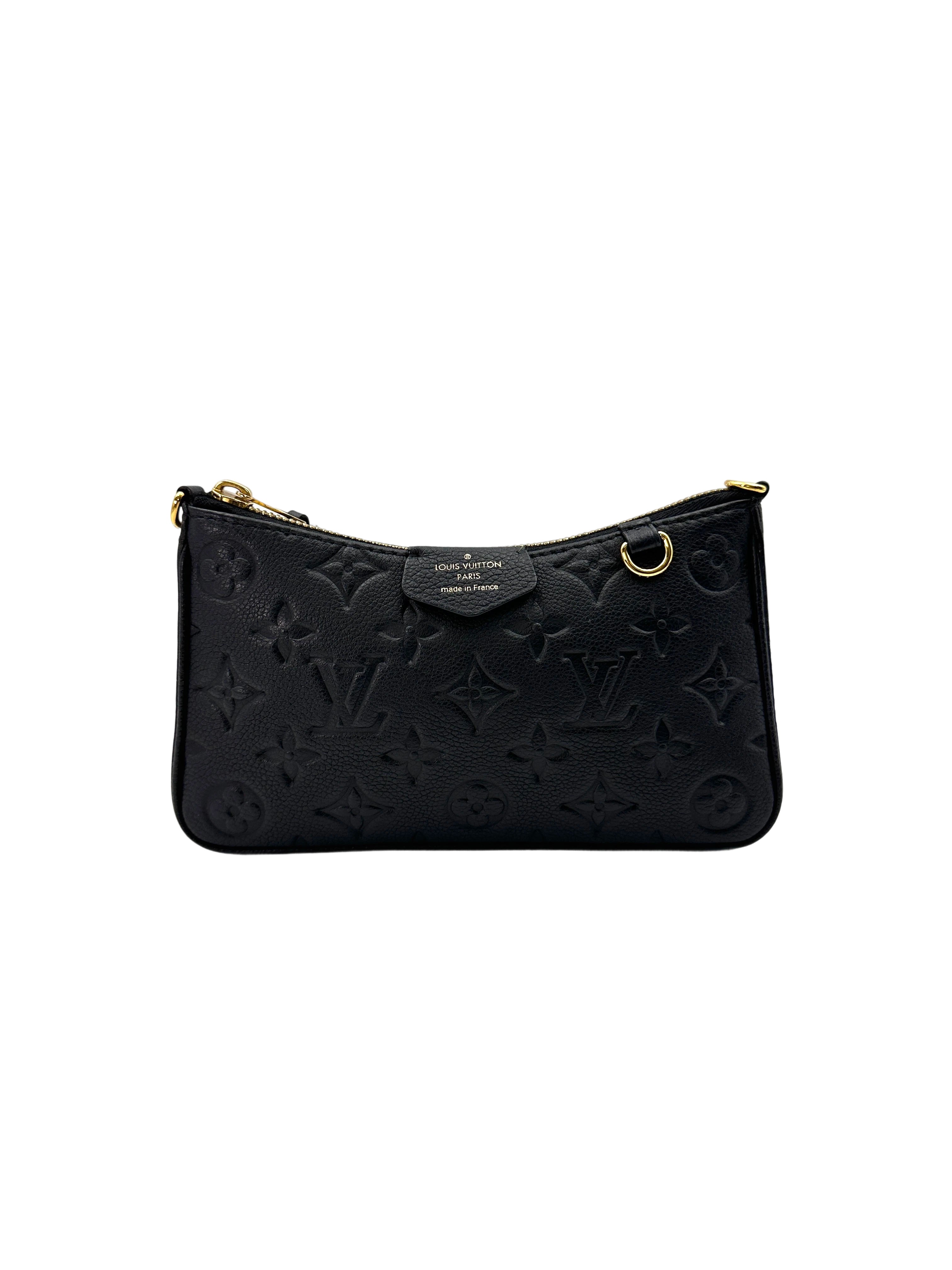 Louis Vuitton Easy Pouch On Strap Black Monogram Empreinte Leather Pouch LV2346