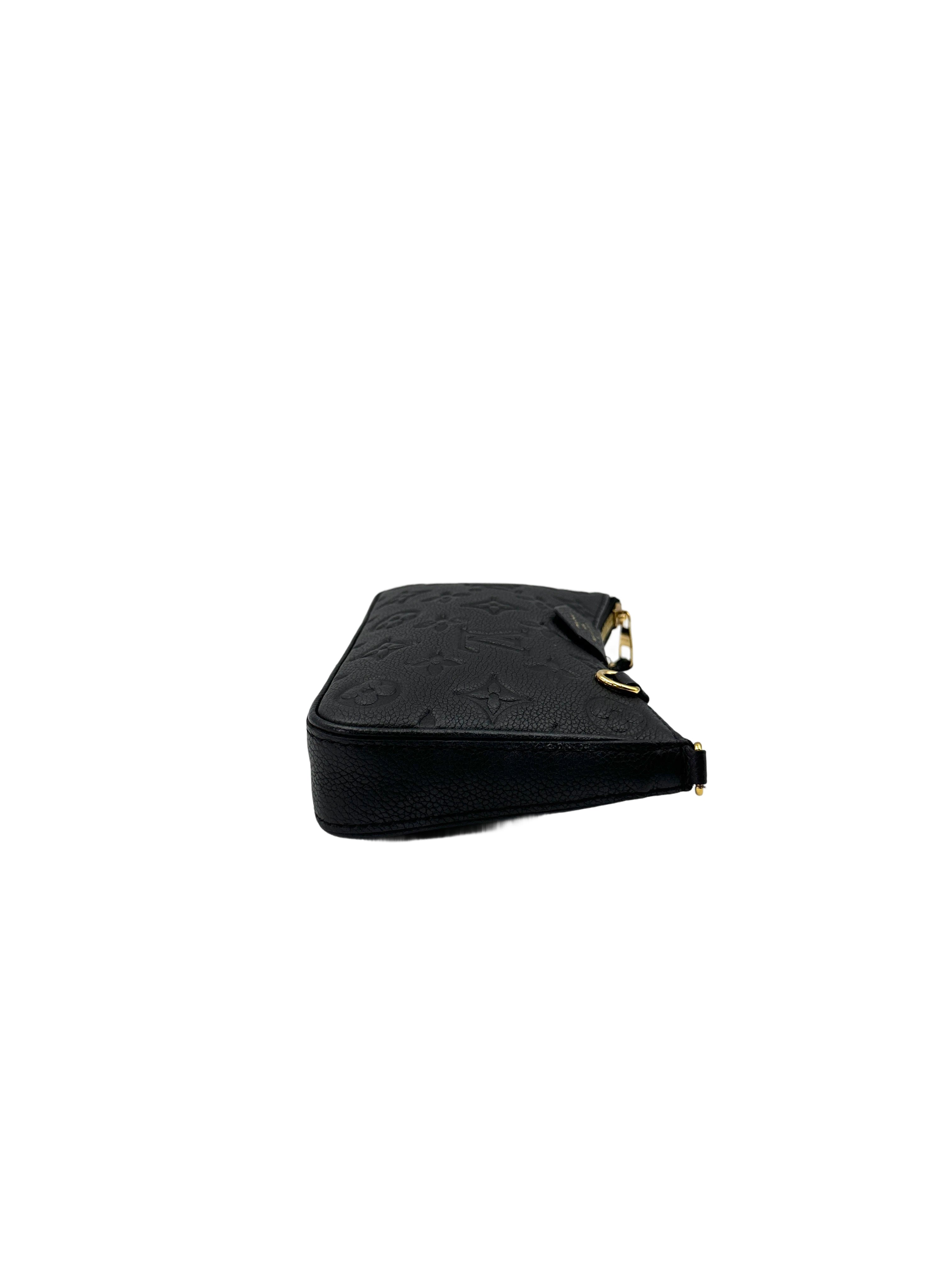 Louis Vuitton Easy Pouch On Strap Black Monogram Empreinte Leather Pouch LV2346