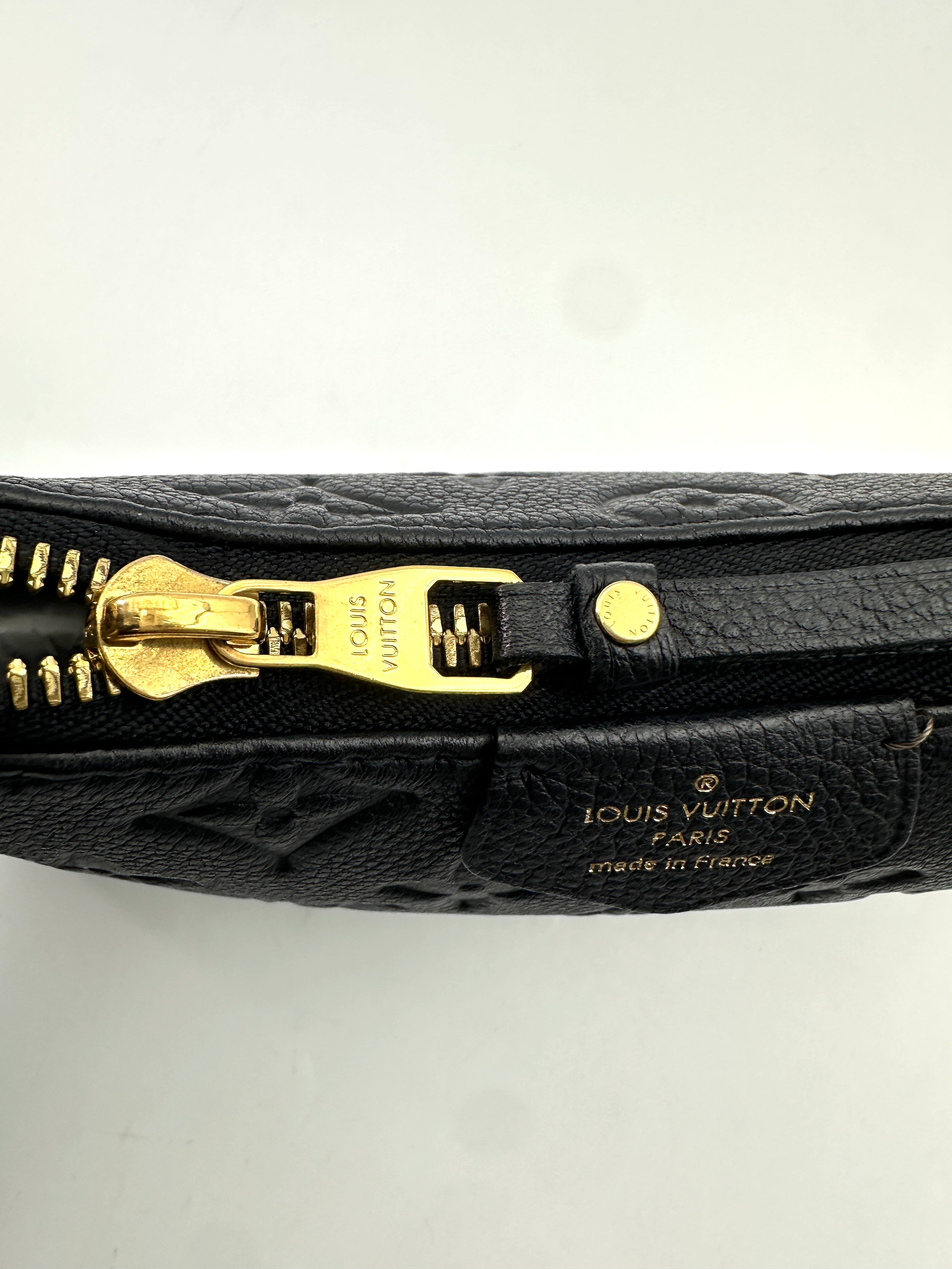 Louis Vuitton Easy Pouch On Strap Black Monogram Empreinte Leather Pouch LV2346