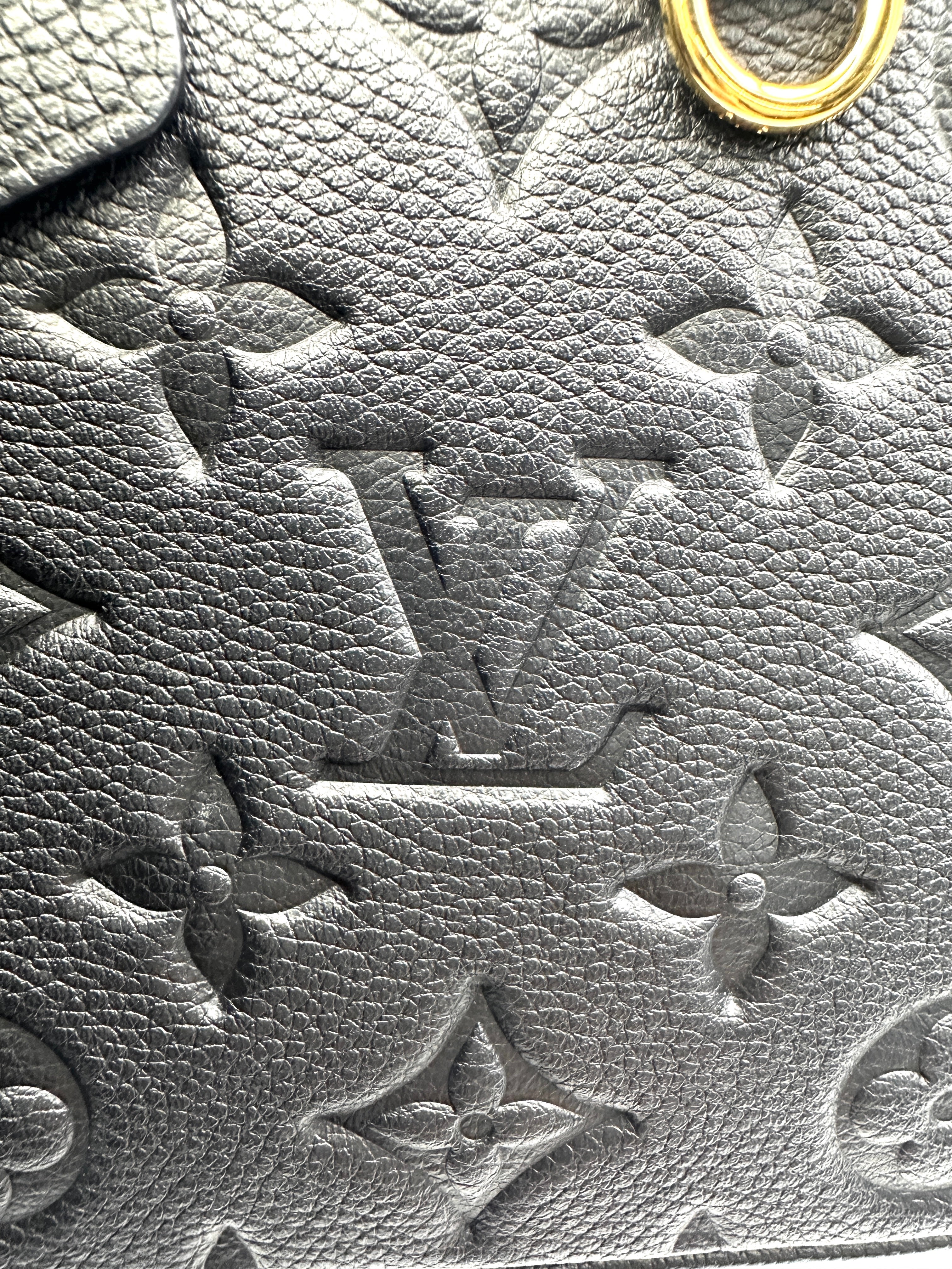 Louis Vuitton Easy Pouch On Strap Black Monogram Empreinte Leather Pouch LV2346