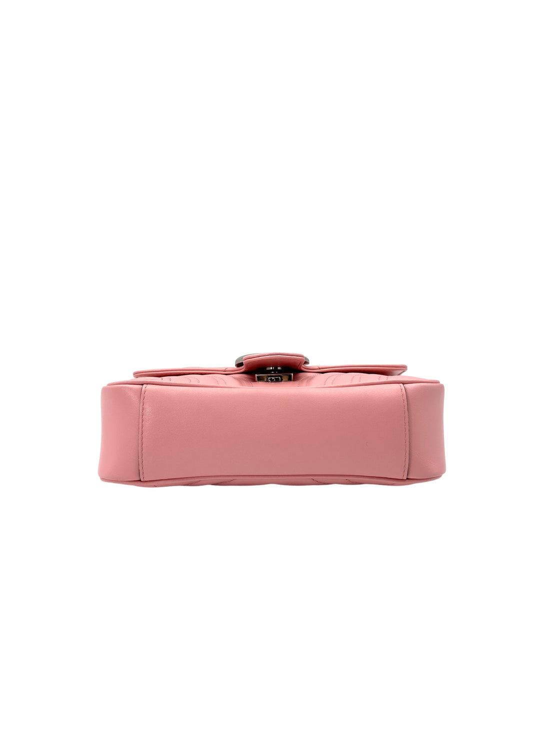 Gucci GG Marmont Pink Chevron Matelasse Leather Small Size Chain Shoulder Bag GG823