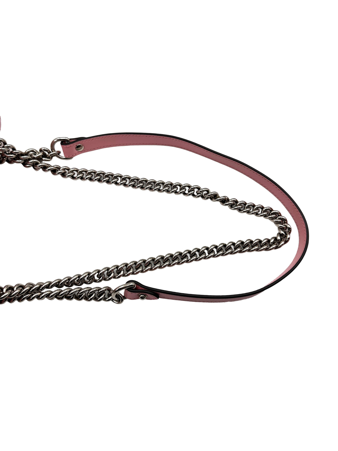 Gucci GG Marmont Pink Chevron Matelasse Leather Small Size Chain Shoulder Bag GG823