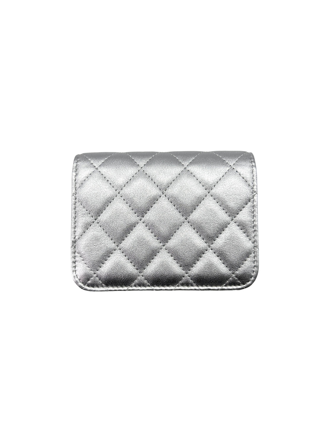 Chanel 24C Silver Quilted Star Crystal CC Mini Flap Bag(KK***N7) IRIS119