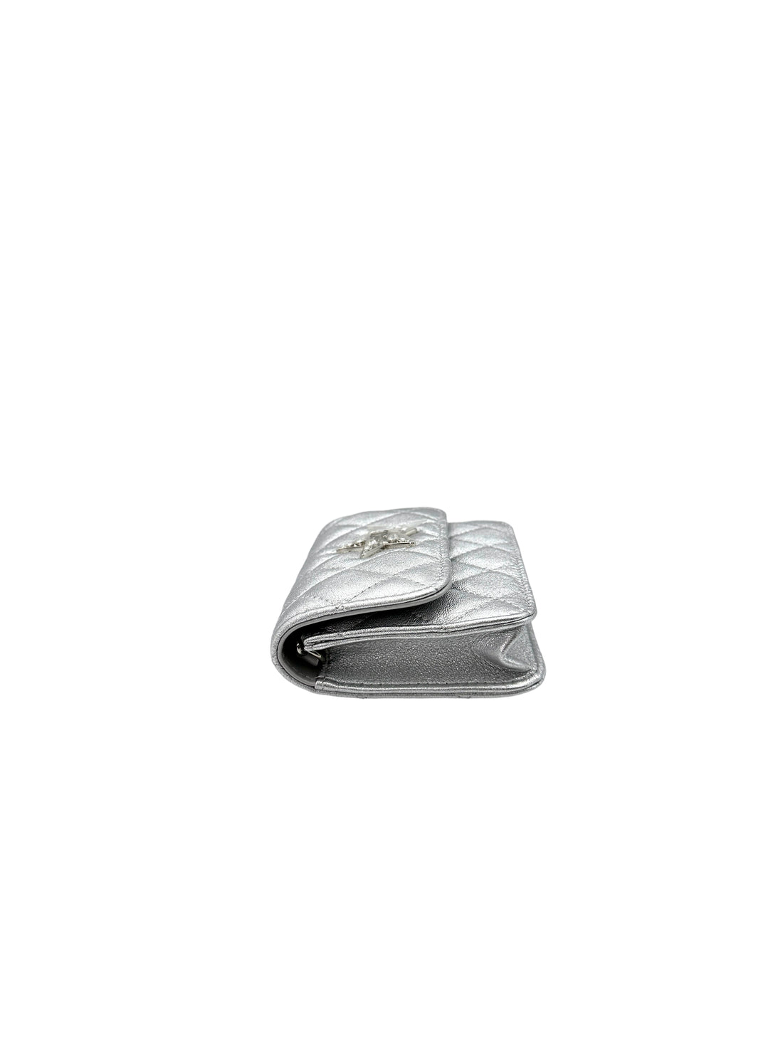 Chanel 24C Silver Quilted Star Crystal CC Mini Flap Bag(KK***N7) IRIS119