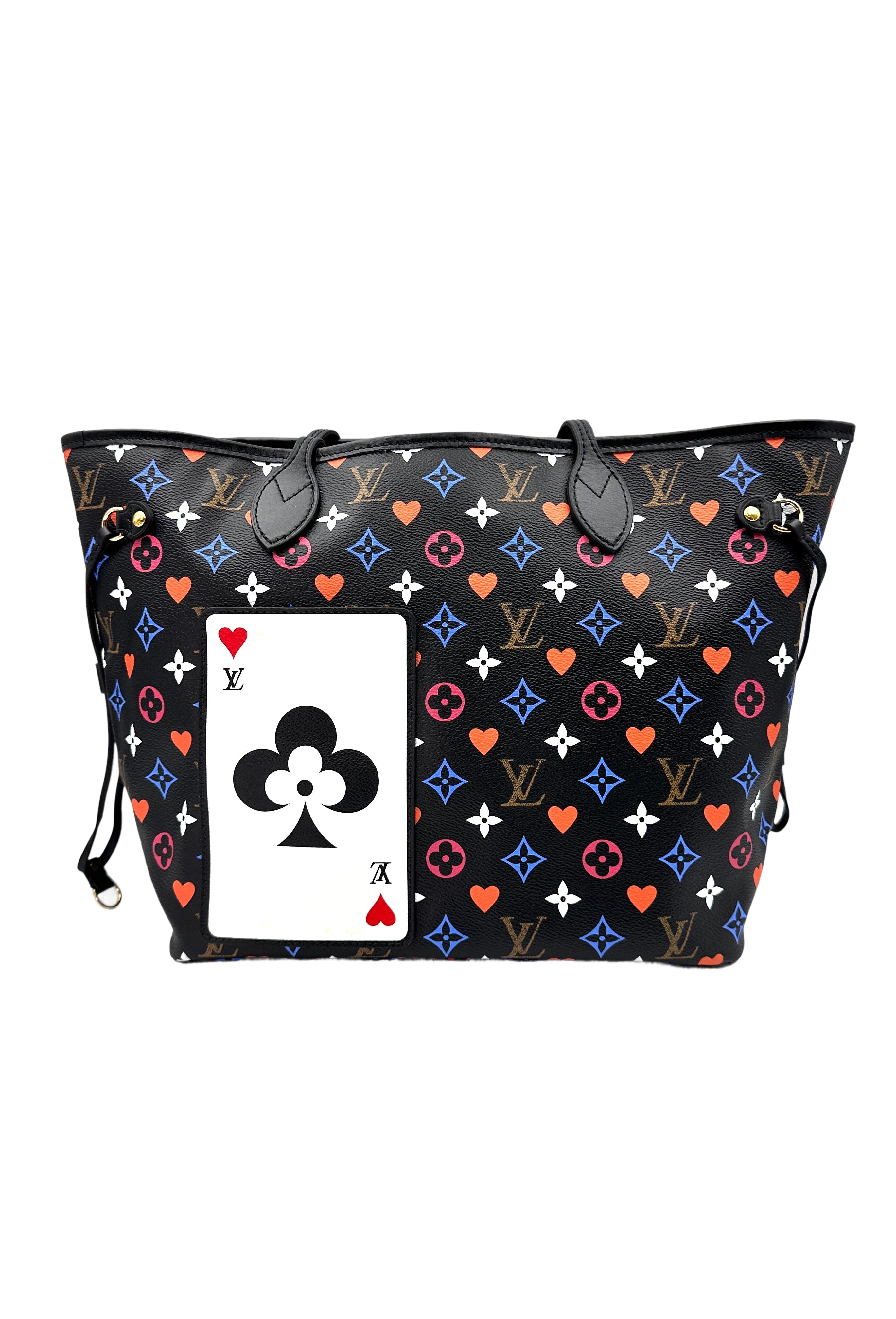 Louis Vuitton Game On Neverfull MM Black Multicolor Monogram Tote Handle Bag LV2347