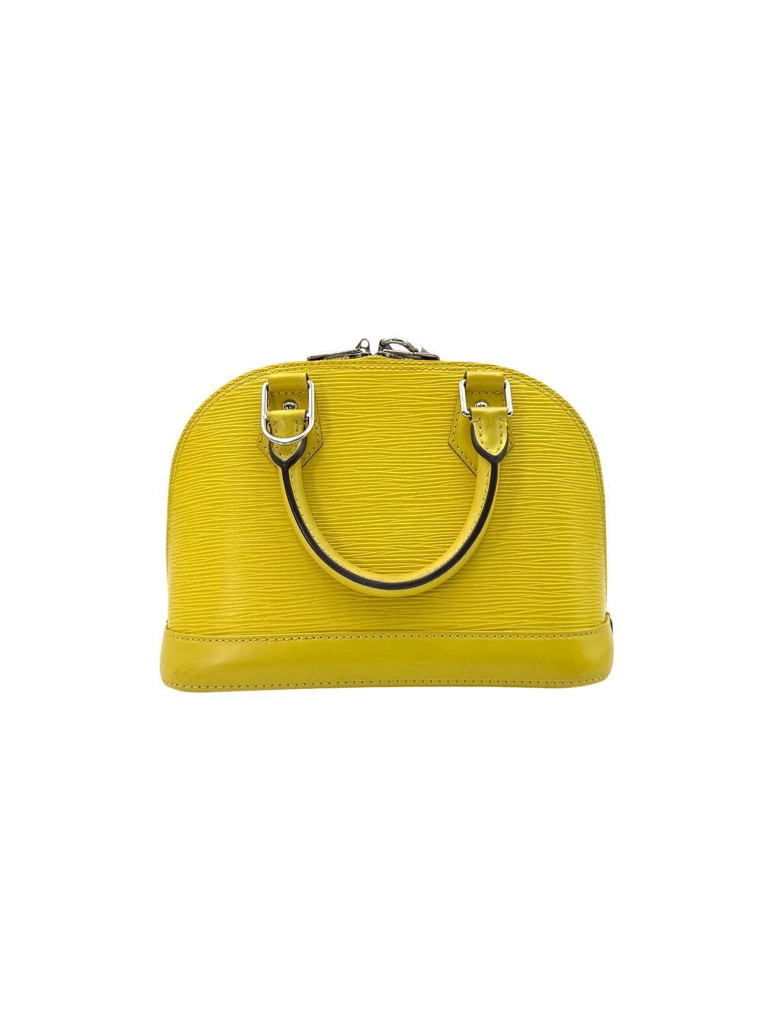 Louis Vuitton Alma BB Yellow Epi Leather Handle Bag LV2348