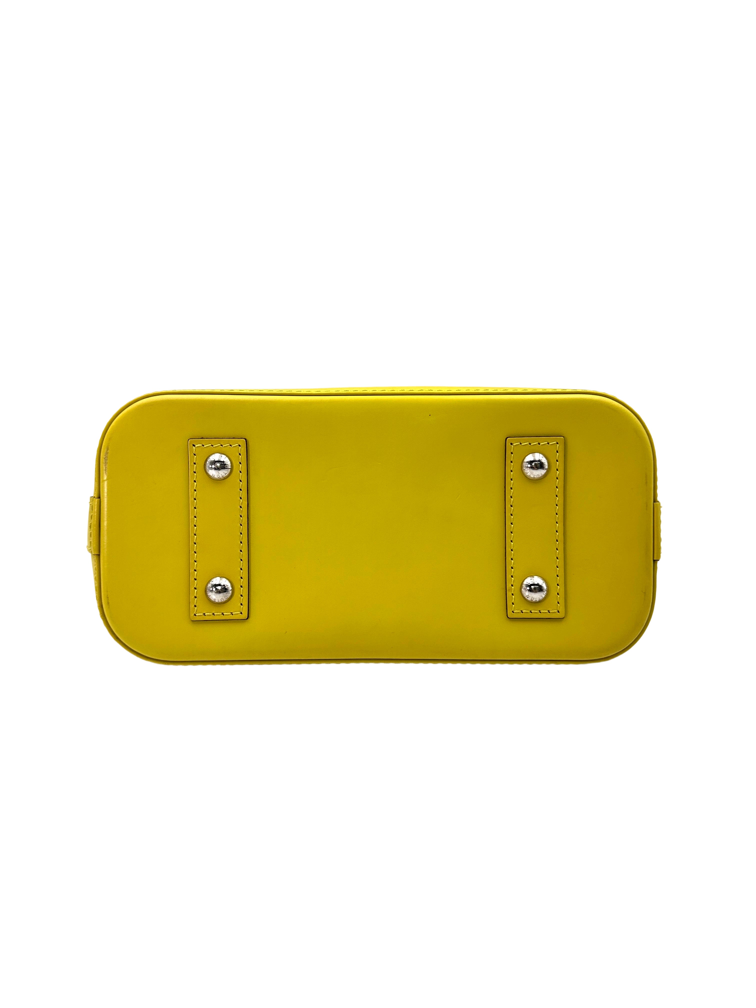 Louis Vuitton Alma BB Yellow Epi Leather Handle Bag LV2348