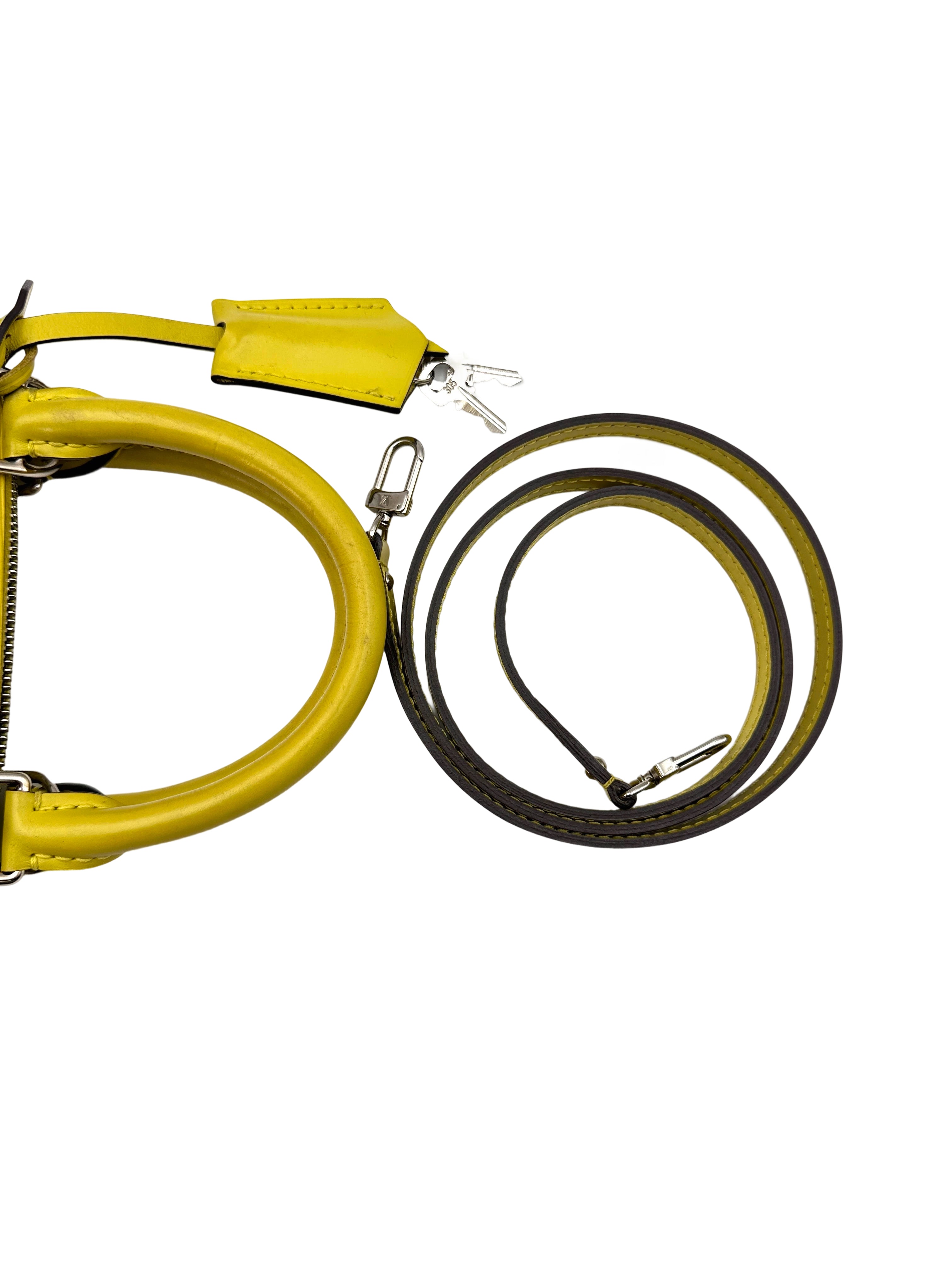 Louis Vuitton Alma BB Yellow Epi Leather Handle Bag LV2348