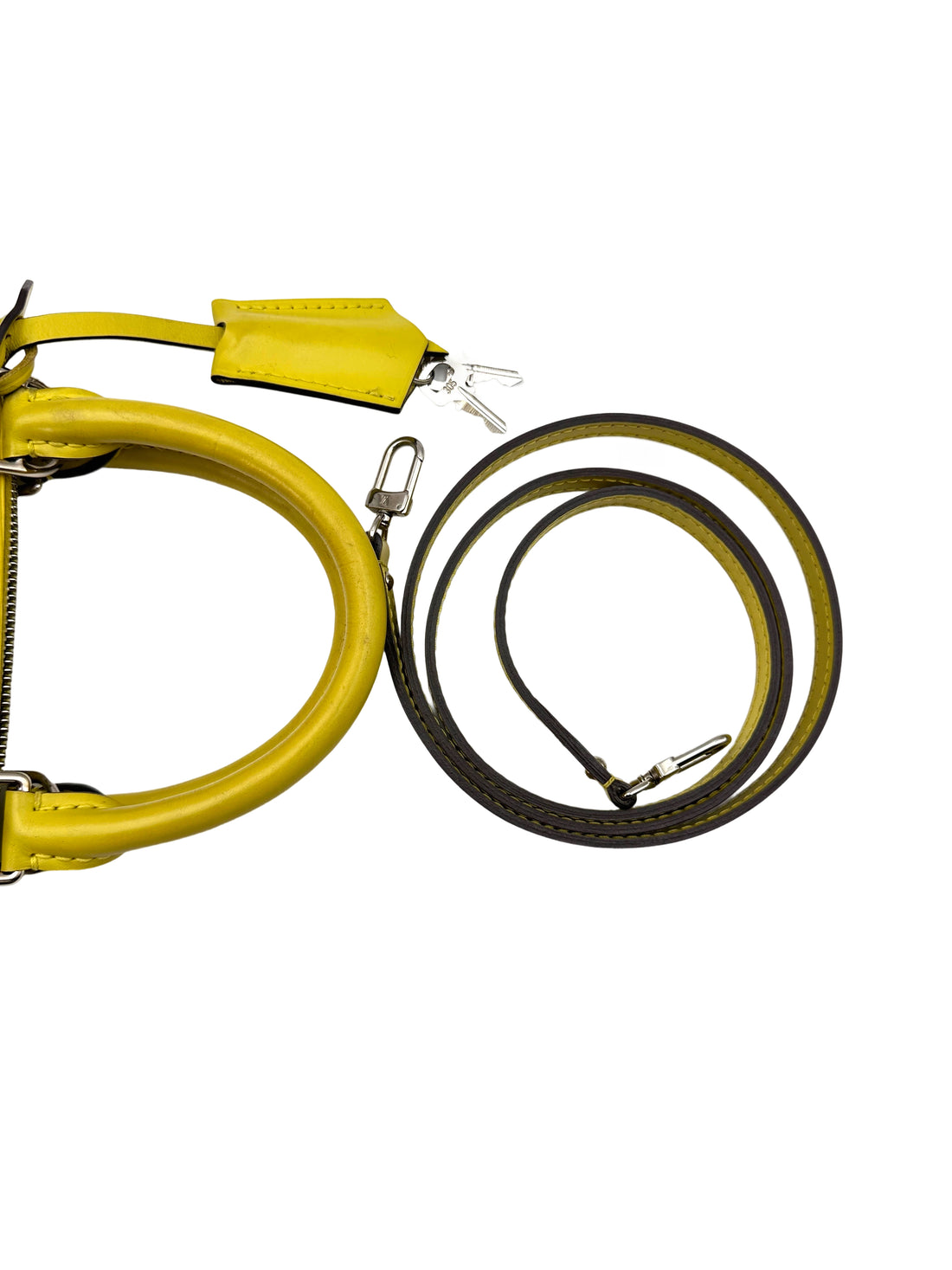 Louis Vuitton Alma BB Yellow Epi Leather Handle Bag LV2348
