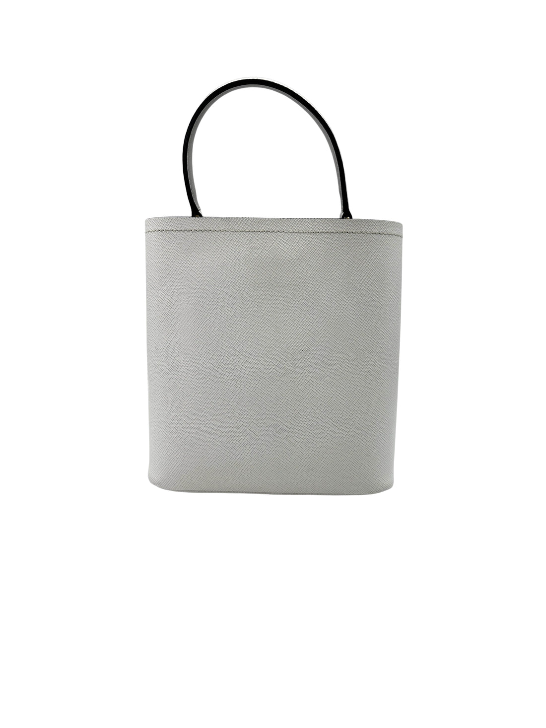 Prada Panier White Saffiano Leather Bucket Bag PR229