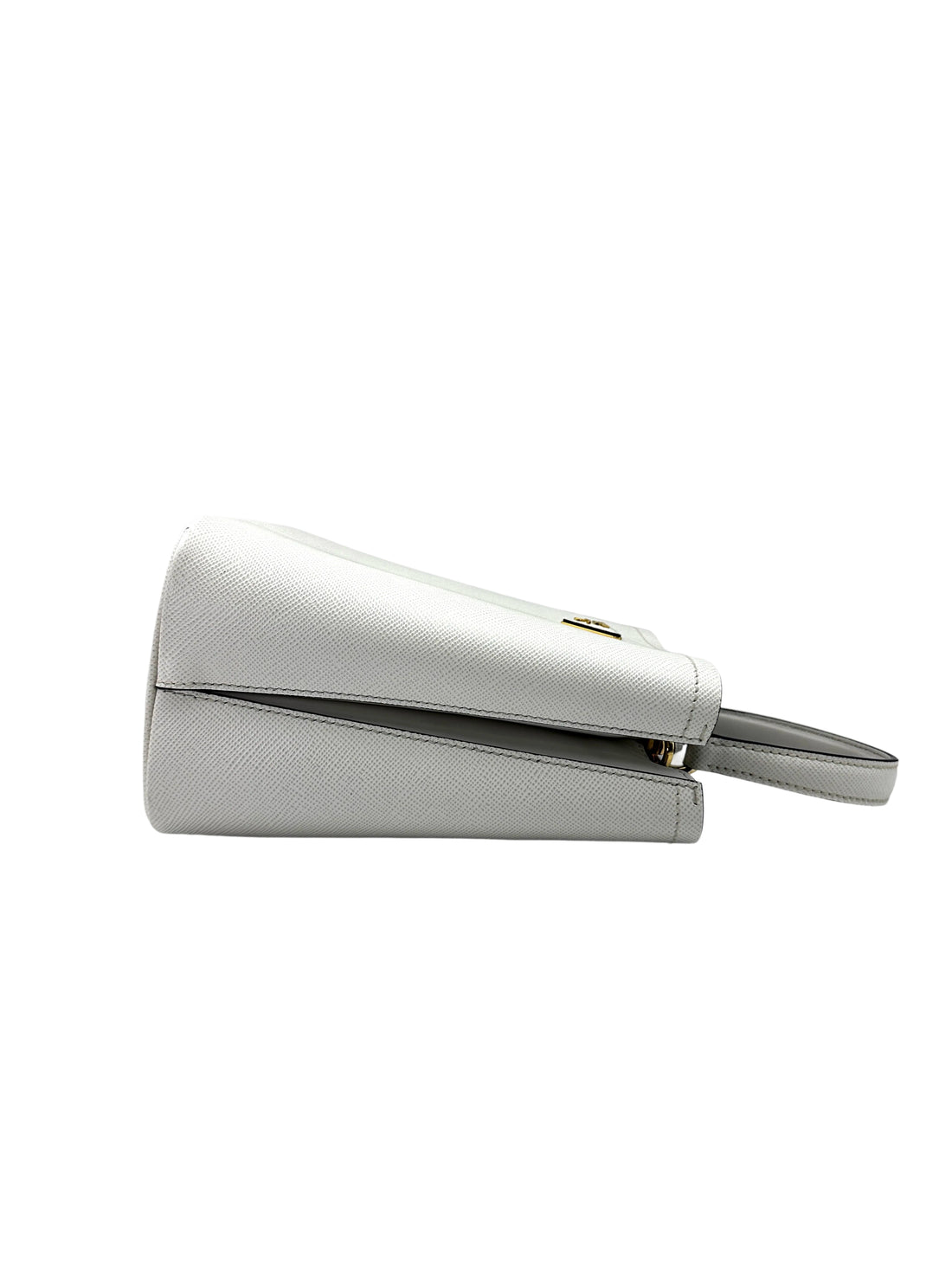 Prada Panier White Saffiano Leather Bucket Bag PR229