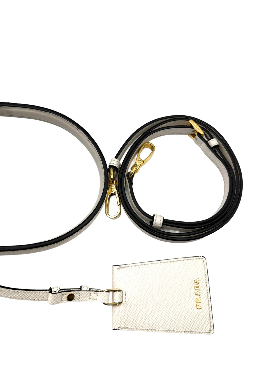 Prada Panier White Saffiano Leather Bucket Bag PR229