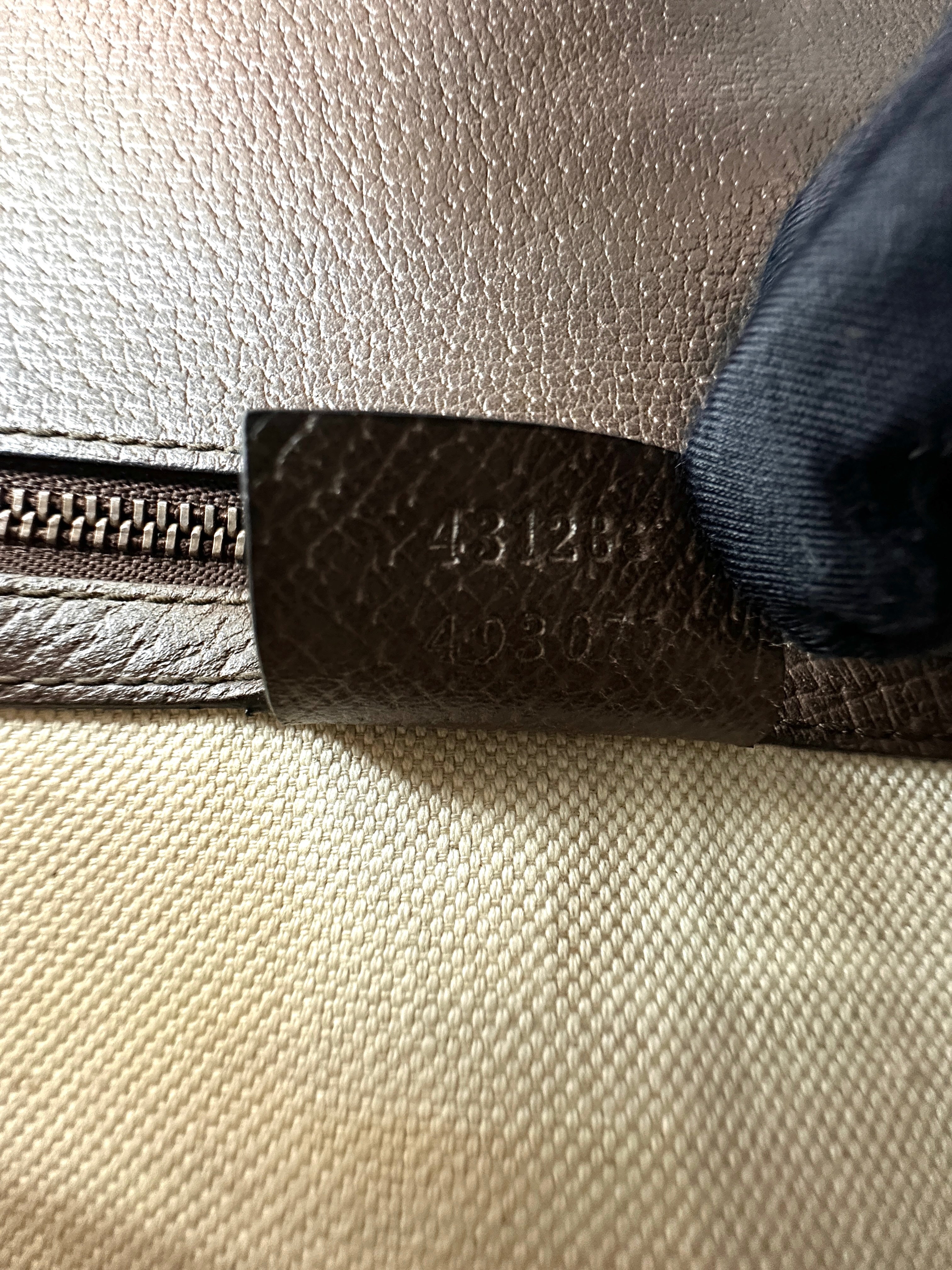 Gucci Animalier Brown Leather Web Tiger Head Chain Shoulder Bag GG822