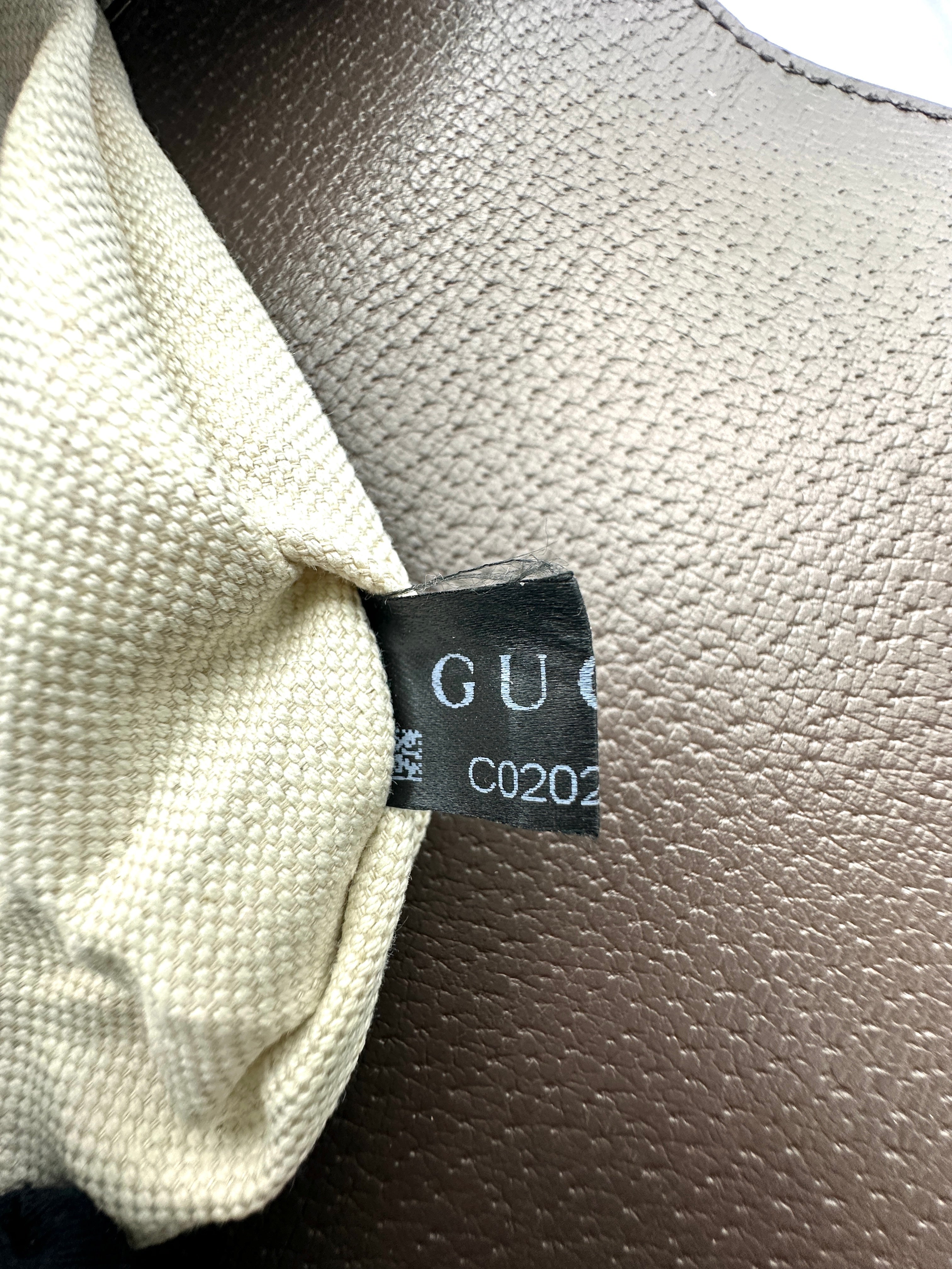 Gucci Animalier Brown Leather Web Tiger Head Chain Shoulder Bag GG822