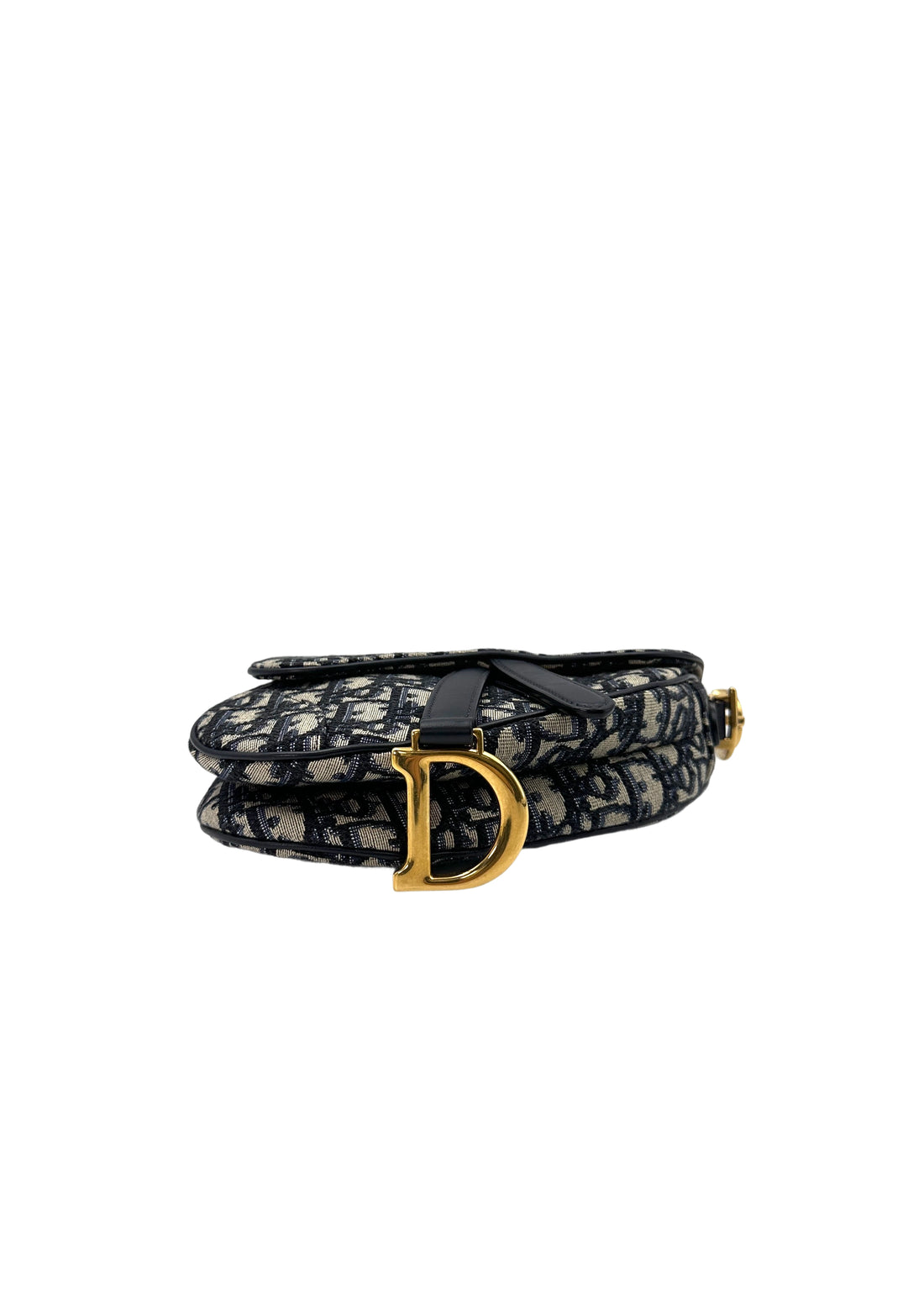 Christian Dior Oblique Black Jacquard Small Size Saddle Bag DR636