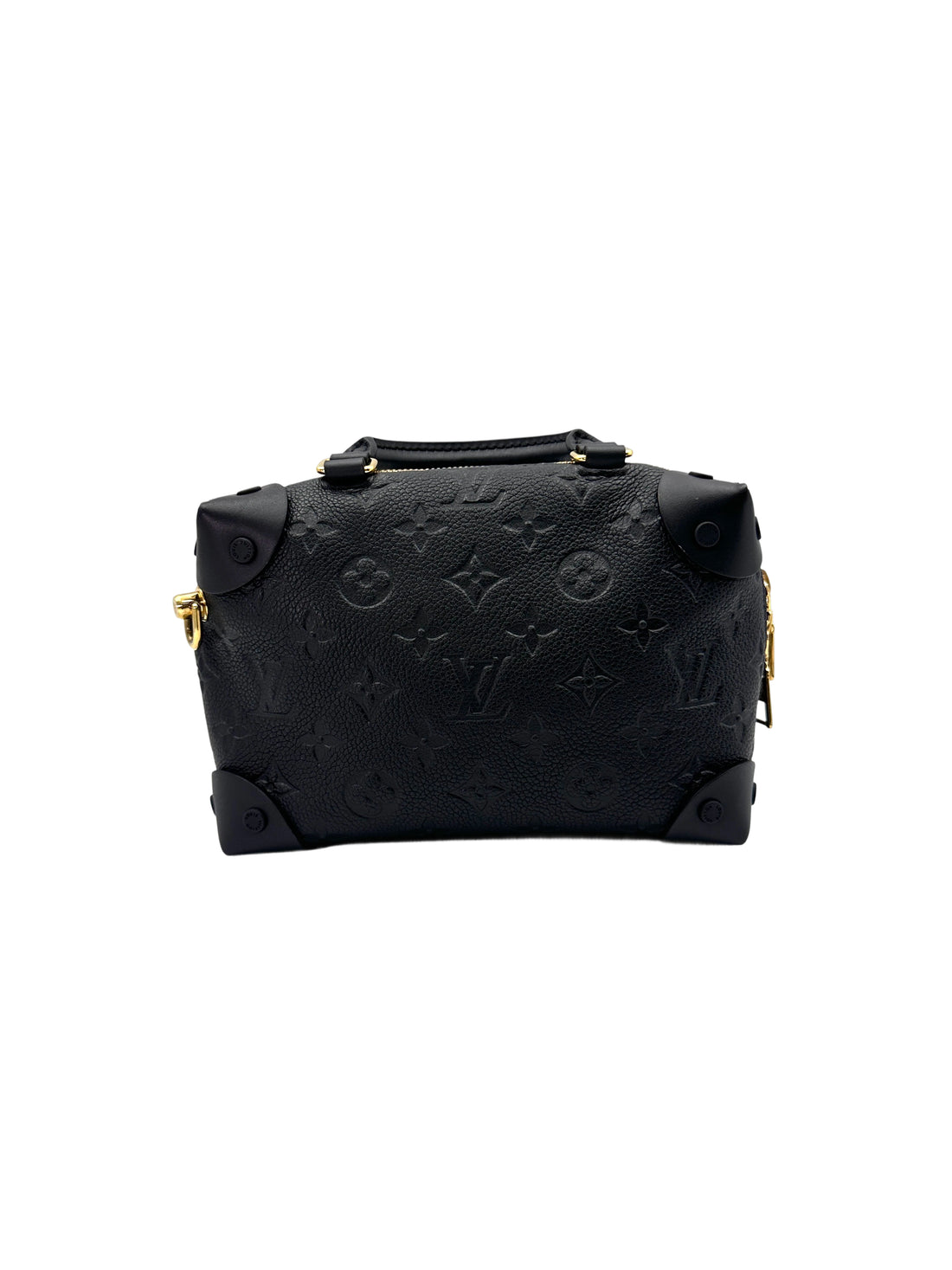 Louis Vuitton Petite Malle Souple Black Monogram Empreinte Handle Bag LV2355