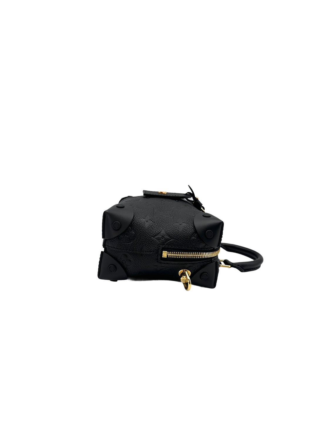 Louis Vuitton Petite Malle Souple Black Monogram Empreinte Handle Bag LV2355