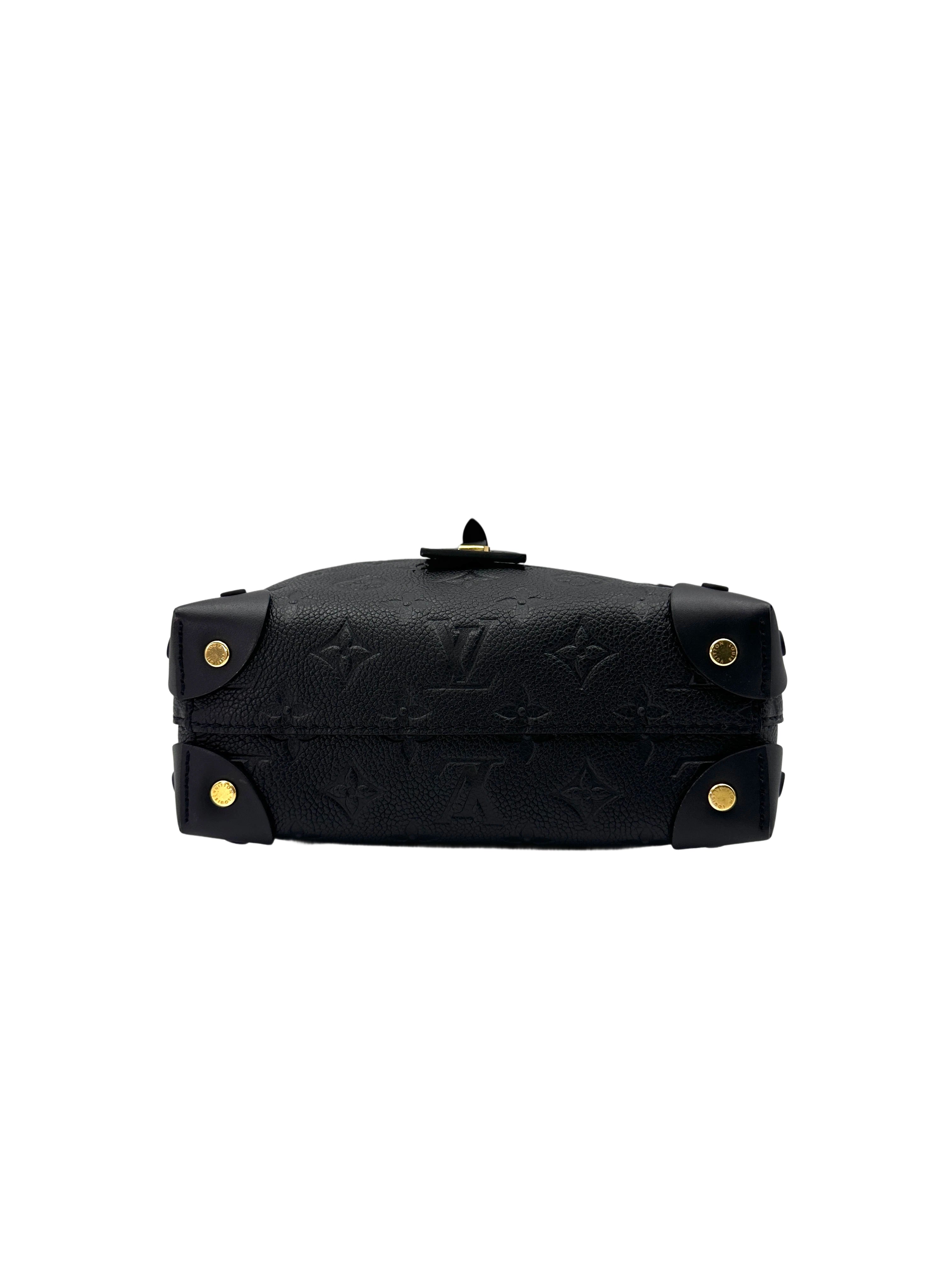 Louis Vuitton Petite Malle Souple Black Monogram Empreinte Handle Bag LV2355