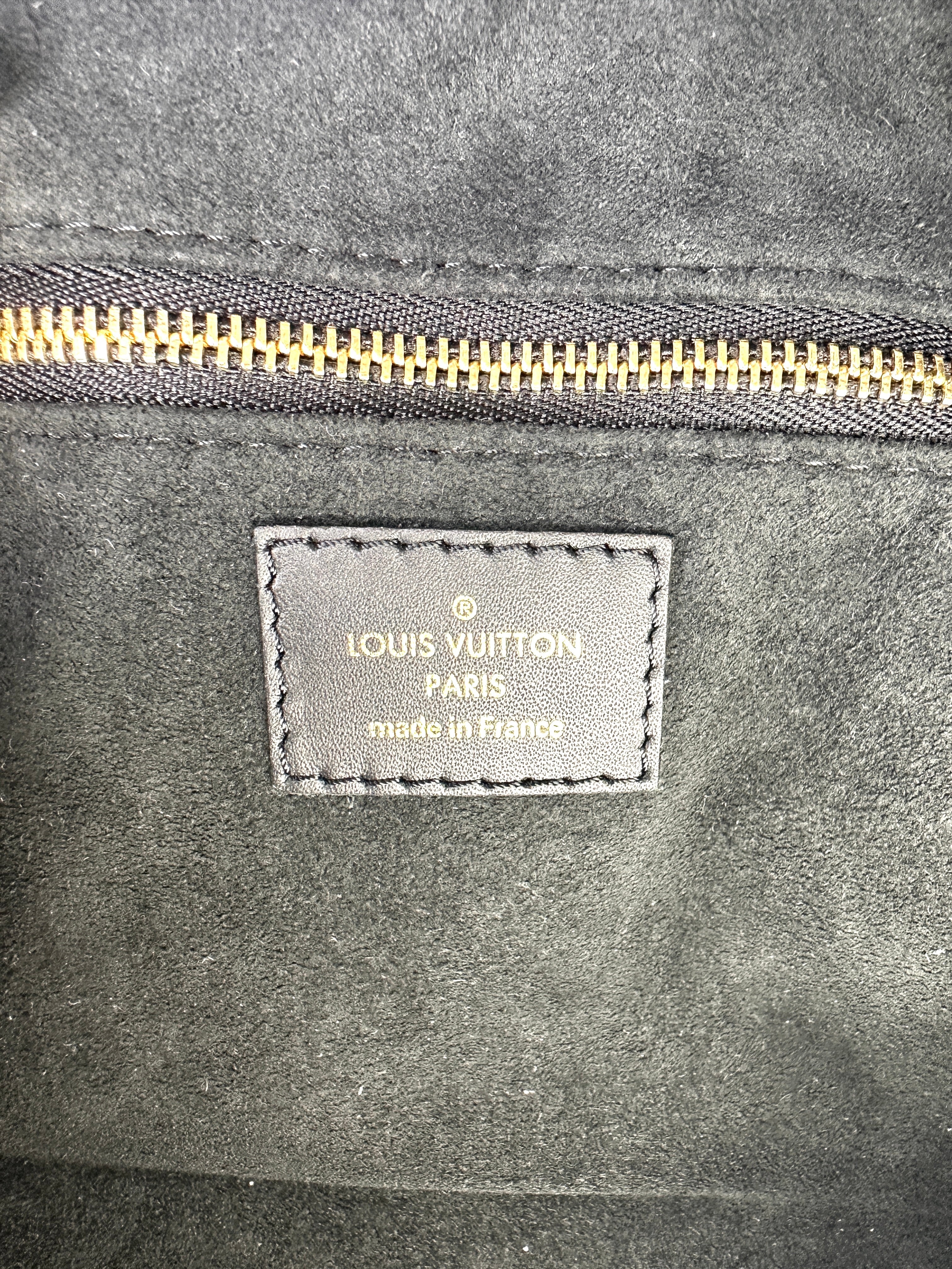 Louis Vuitton Petite Malle Souple Black Monogram Empreinte Handle Bag LV2355