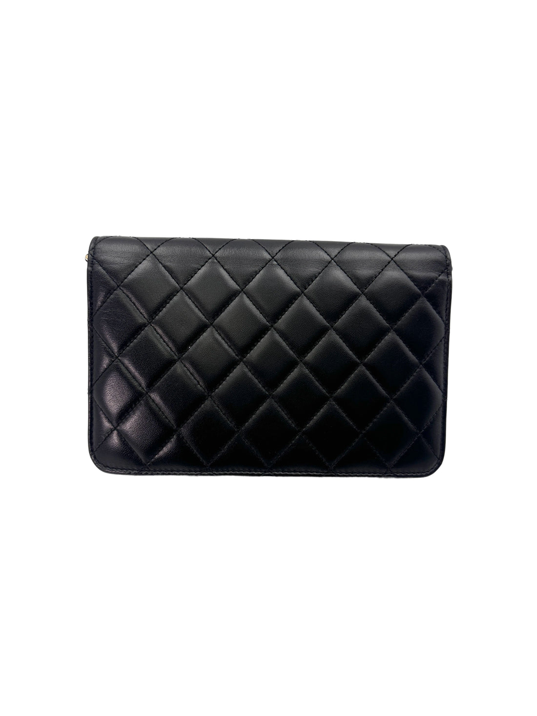 Chanel Black Quilted Lambskin Wallet On Chain With Gold Buckle(24***45) CC1656