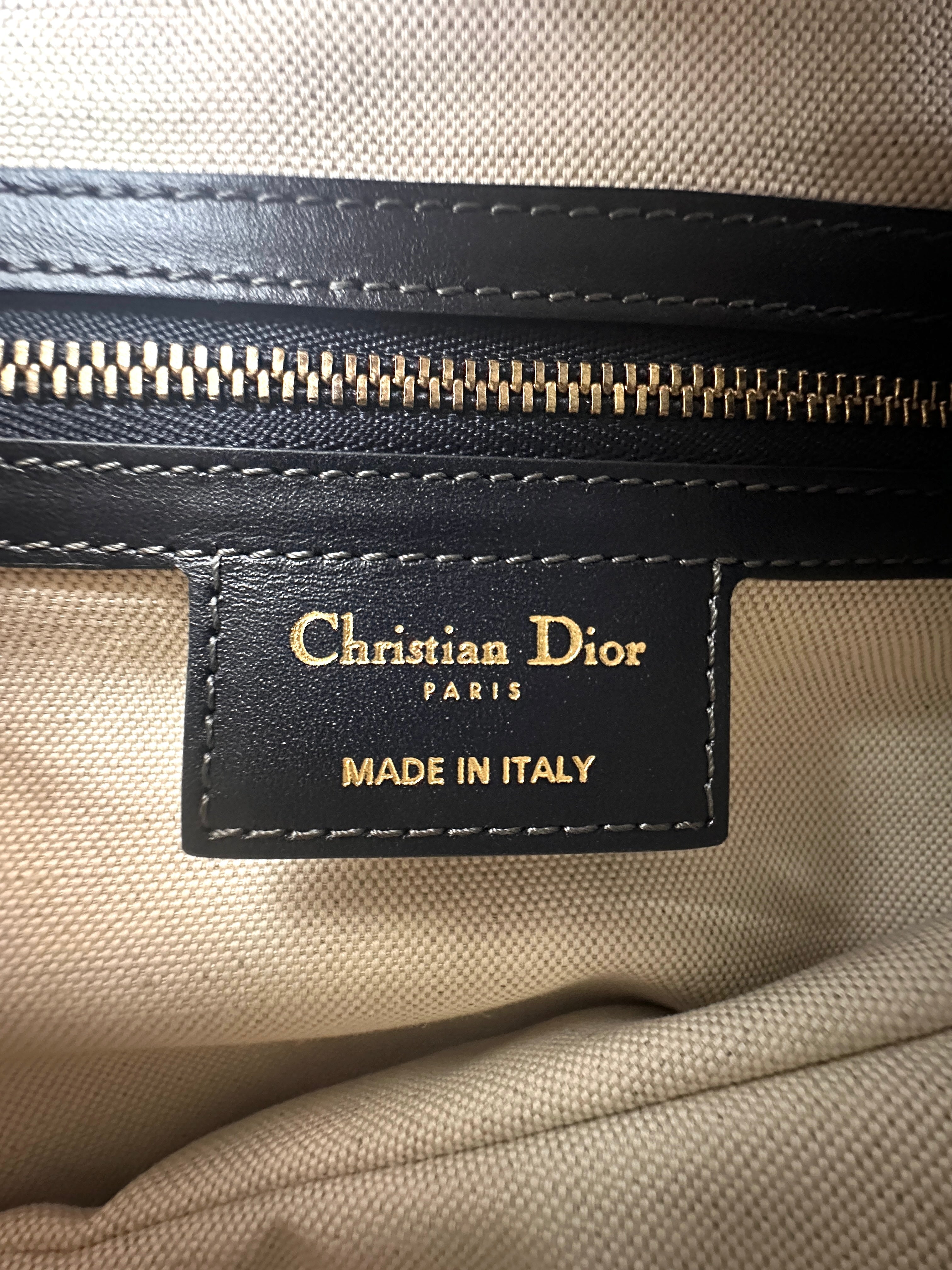 Christian Dior Oblique Black Jacquard Medium Size Saddle Bag DR637