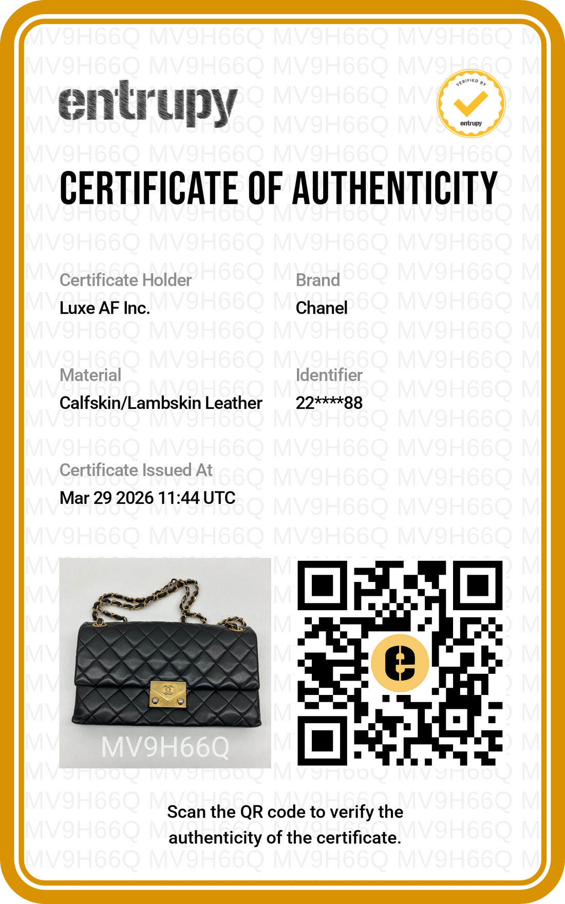 Chanel Black Quilted Leather Shoulder Bag With Gold Hardware(22***88) CC1661