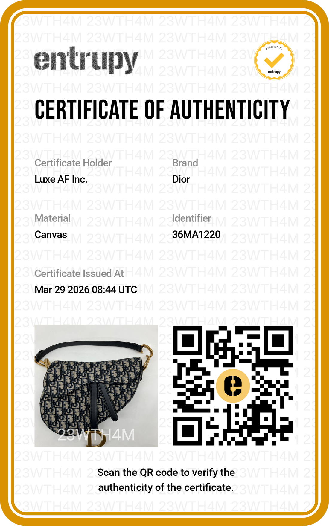 Christian Dior Oblique Black Jacquard Medium Size Saddle Bag DR637