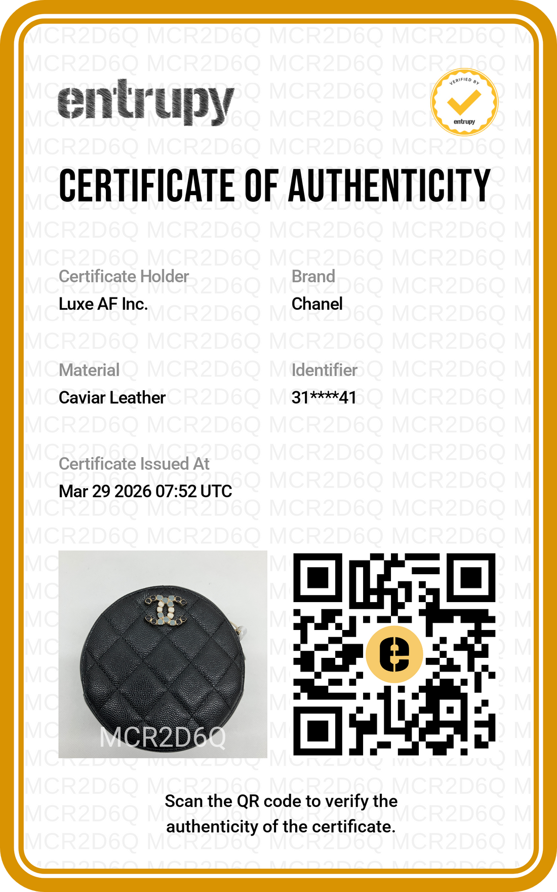 Chanel Black Quilted Calfskin Round Chain Shoulder Bag(31***41) CC1657