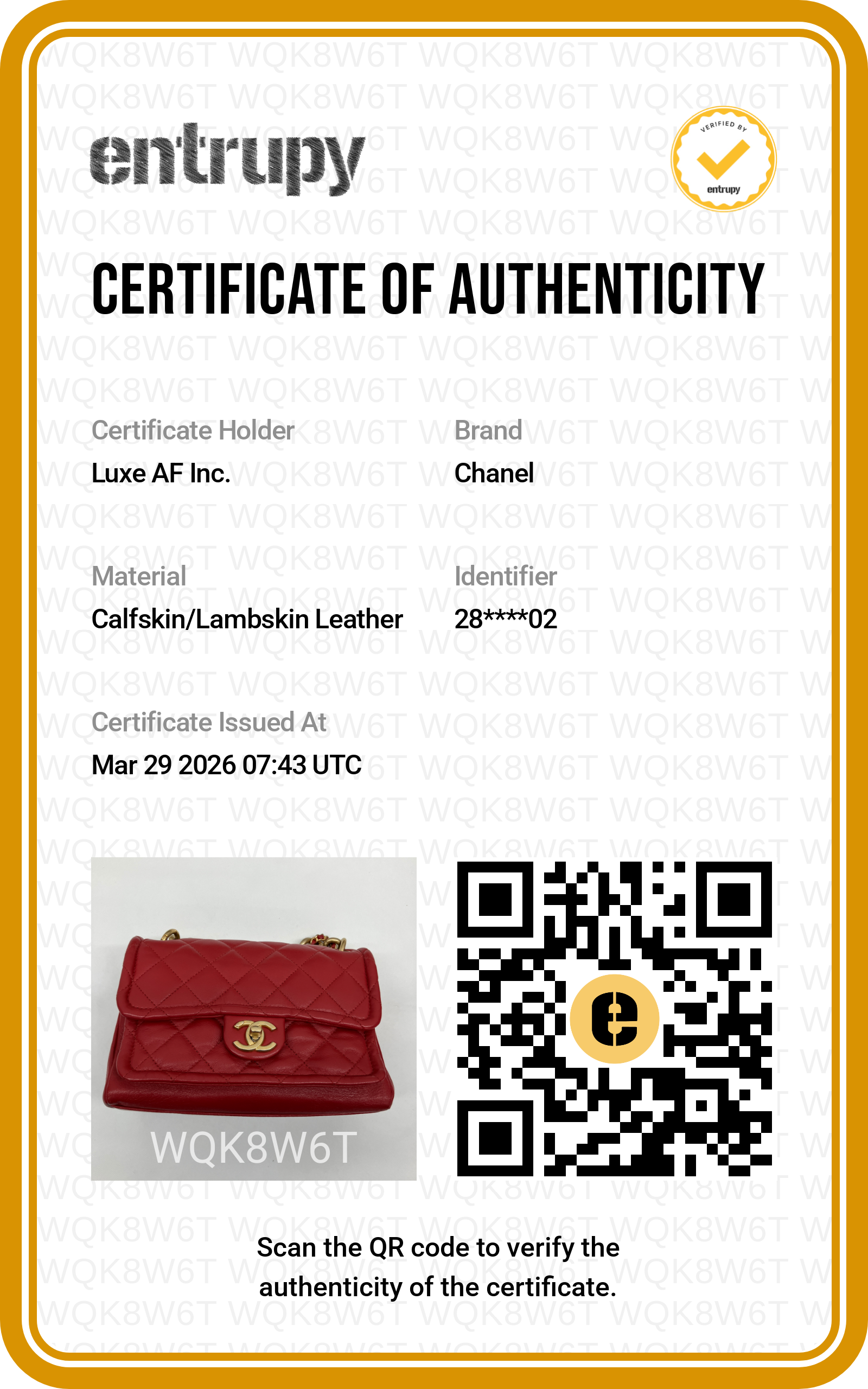 Chanel Red Quilted Leather Flap Bag With Gold Hardware(28***02) CC1655
