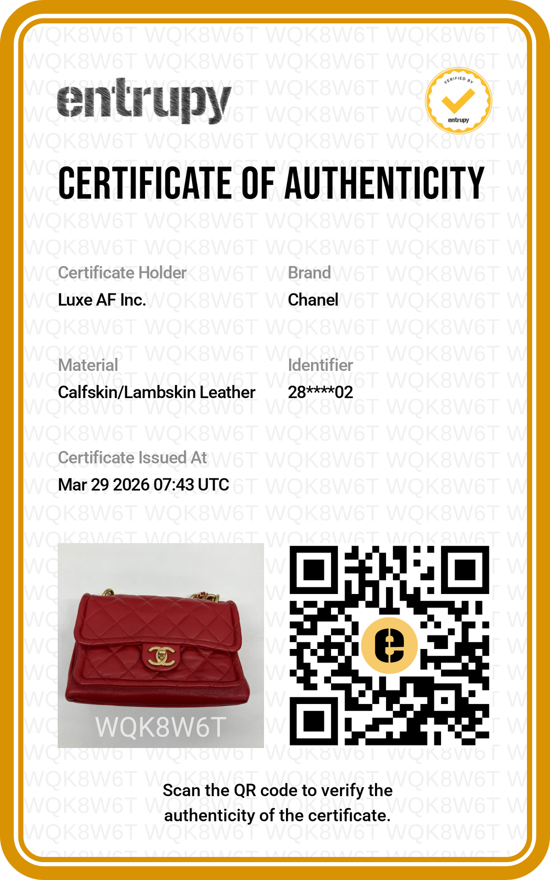 Chanel Red Quilted Leather Flap Bag With Gold Hardware(28***02) CC1655