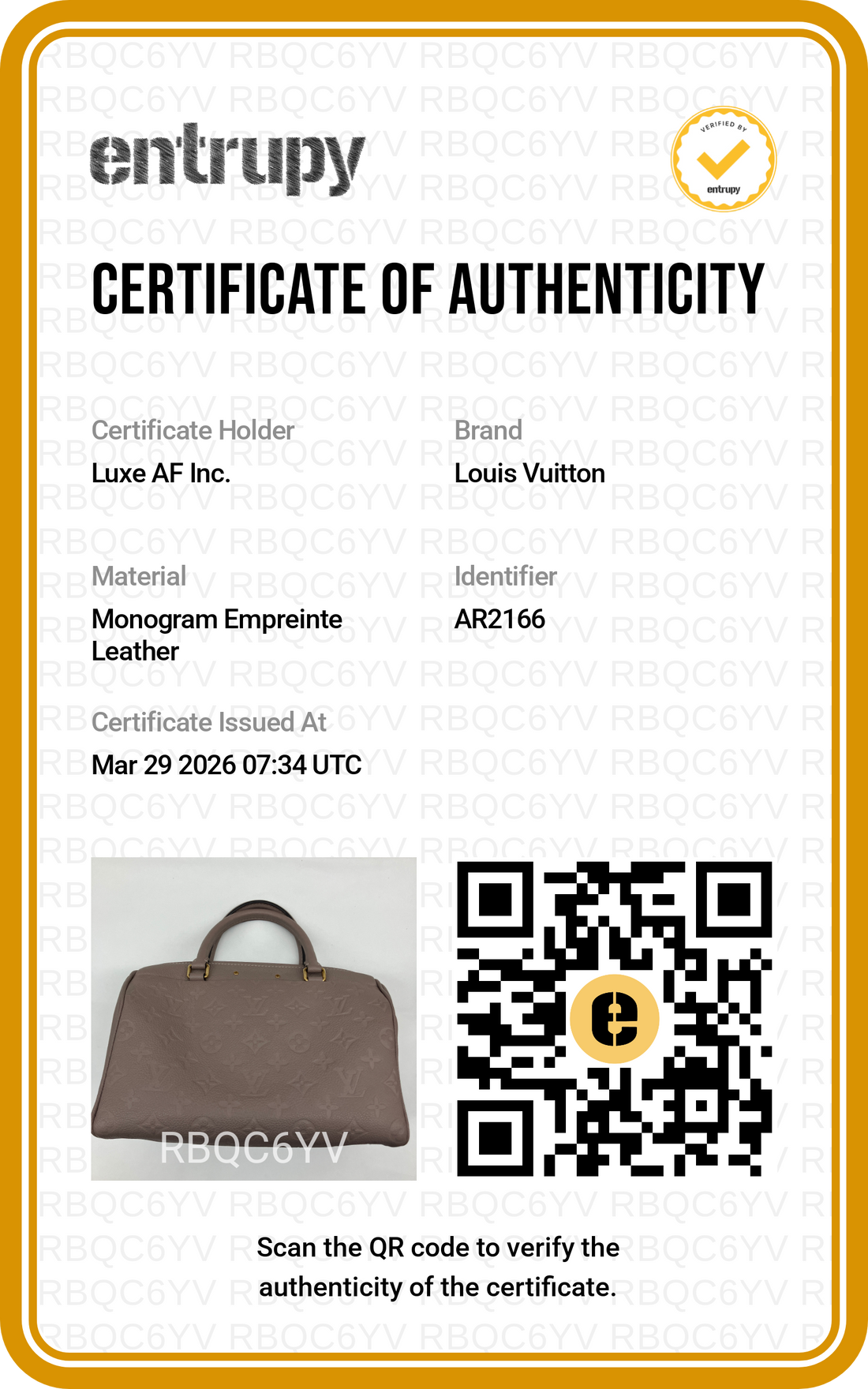 Louis Vuitton Speedy25 Grey Monogram Empreinte Handle Bag LV2357