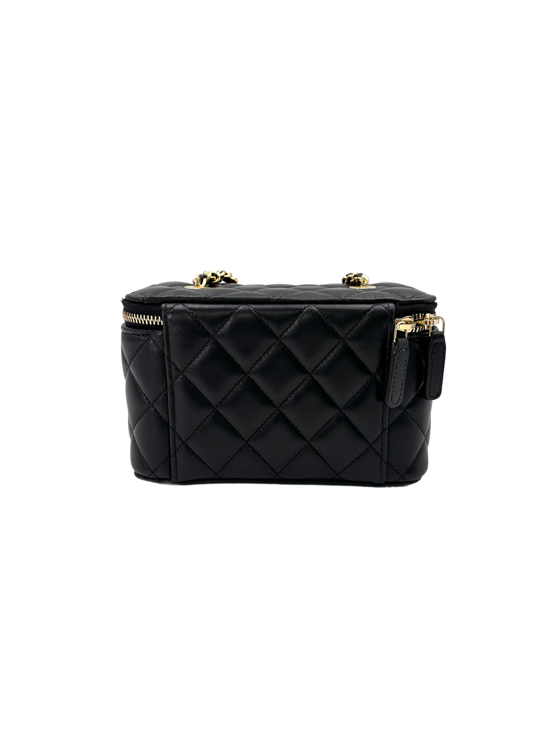 Chanel Casino Charms Black Quilted Leather Vanity Case(NC***47) CC1659