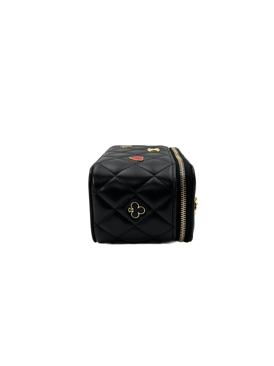 Chanel Casino Charms Black Quilted Leather Vanity Case(NC***47) CC1659
