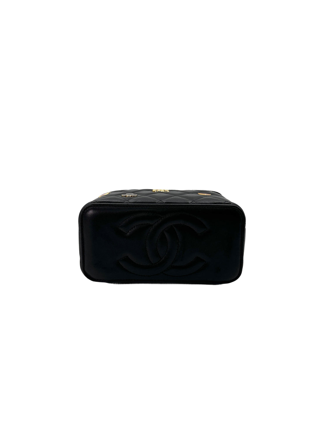 Chanel Casino Charms Black Quilted Leather Vanity Case(NC***47) CC1659