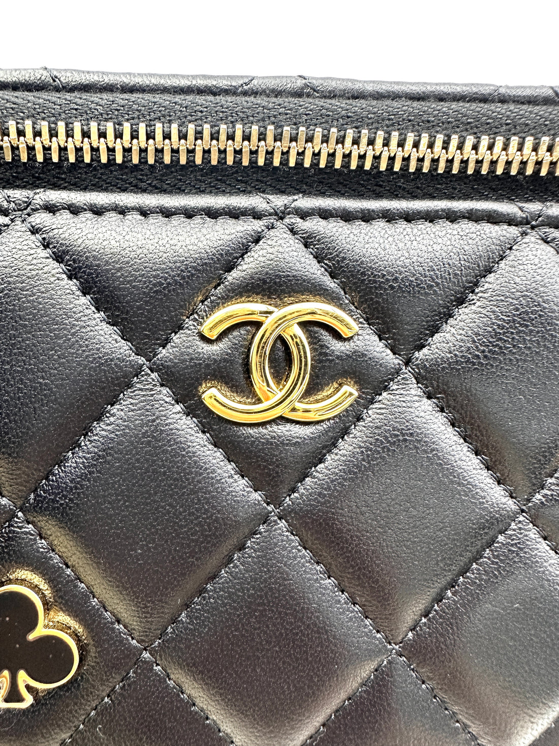 Chanel Casino Charms Black Quilted Leather Vanity Case(NC***47) CC1659