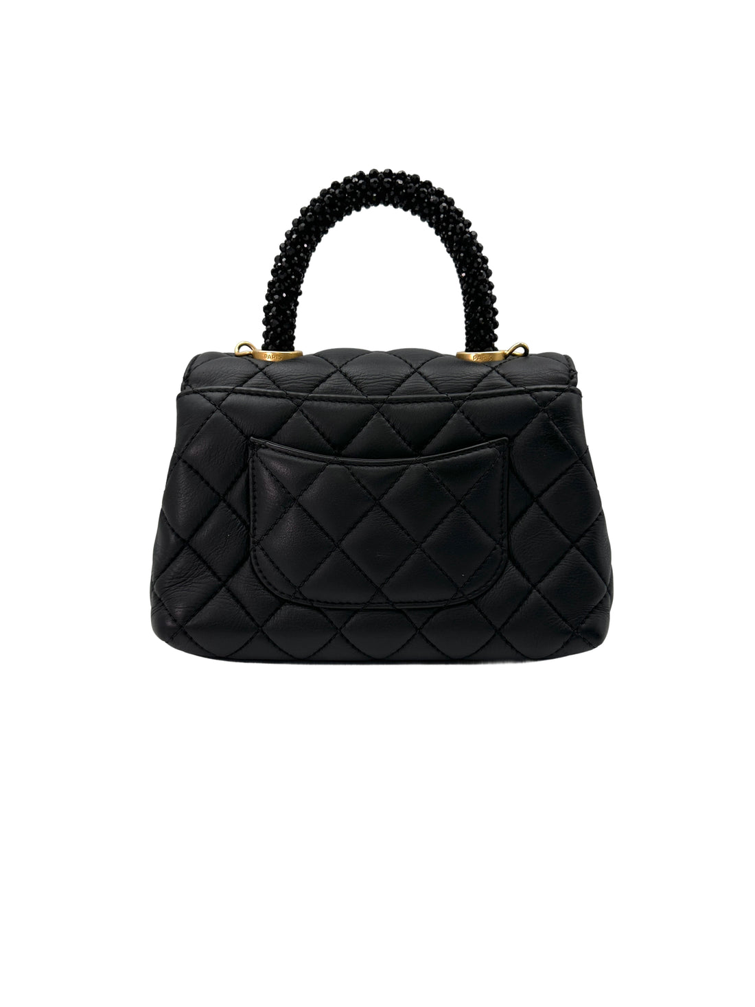 Chanel CoCo Handle Black Quilted Leather Mini Handle Bag(T8***99) CC1658