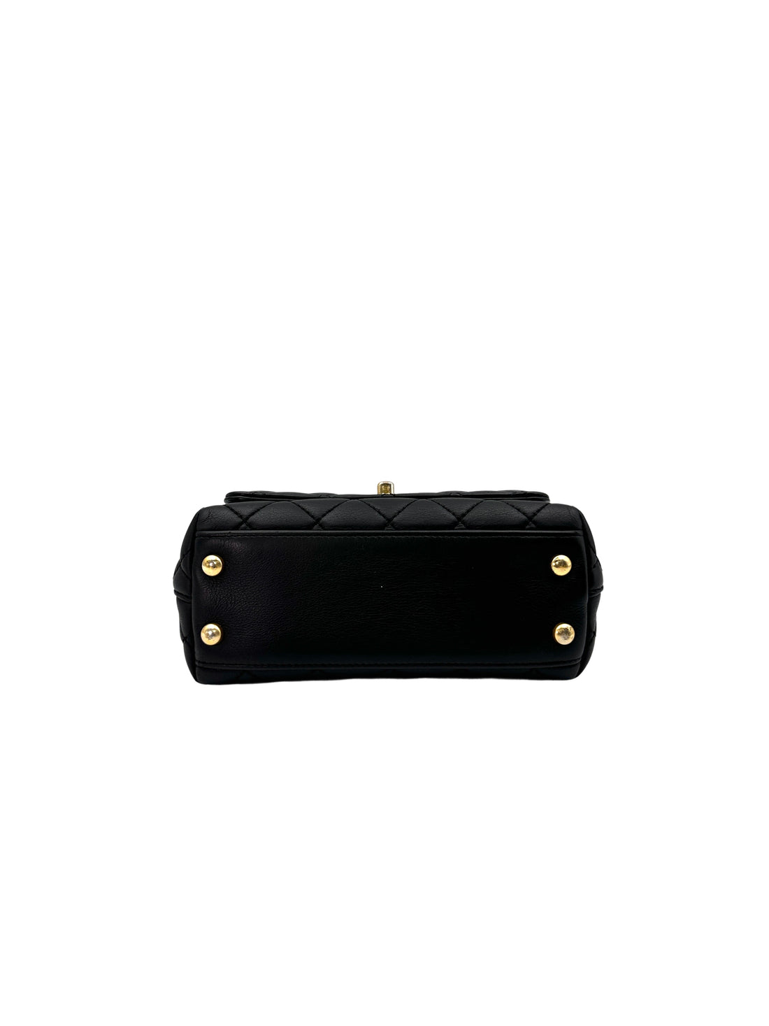 Chanel CoCo Handle Black Quilted Leather Mini Handle Bag(T8***99) CC1658