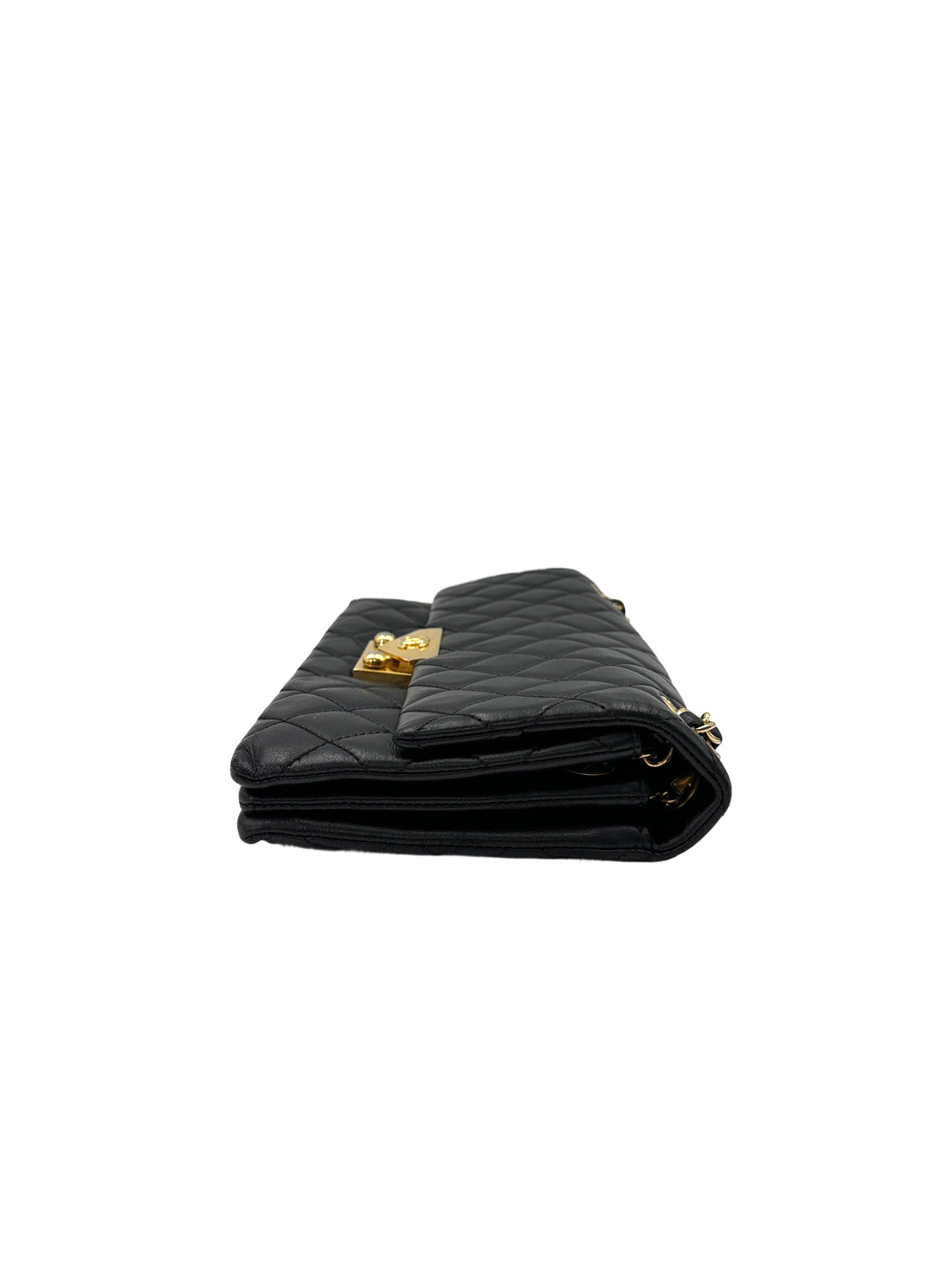 Chanel Black Quilted Leather Shoulder Bag With Gold Hardware(22***88) CC1661